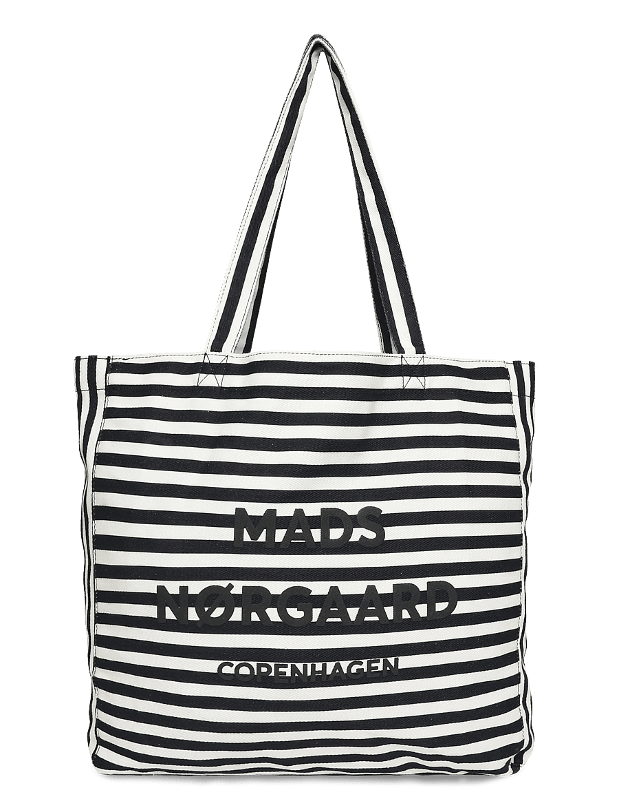 Mads Nørgaard - Boutiqno Athene AOP Bag - shoppingväskor - stripe aop/black - 1