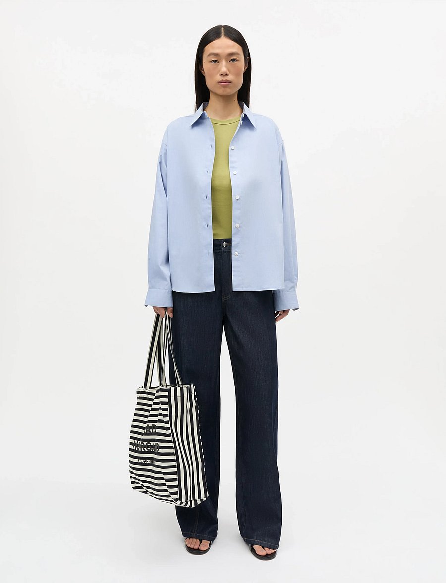 Mads Nørgaard - Boutiqno Athene AOP Bag - shoppingväskor - stripe aop/black - 0