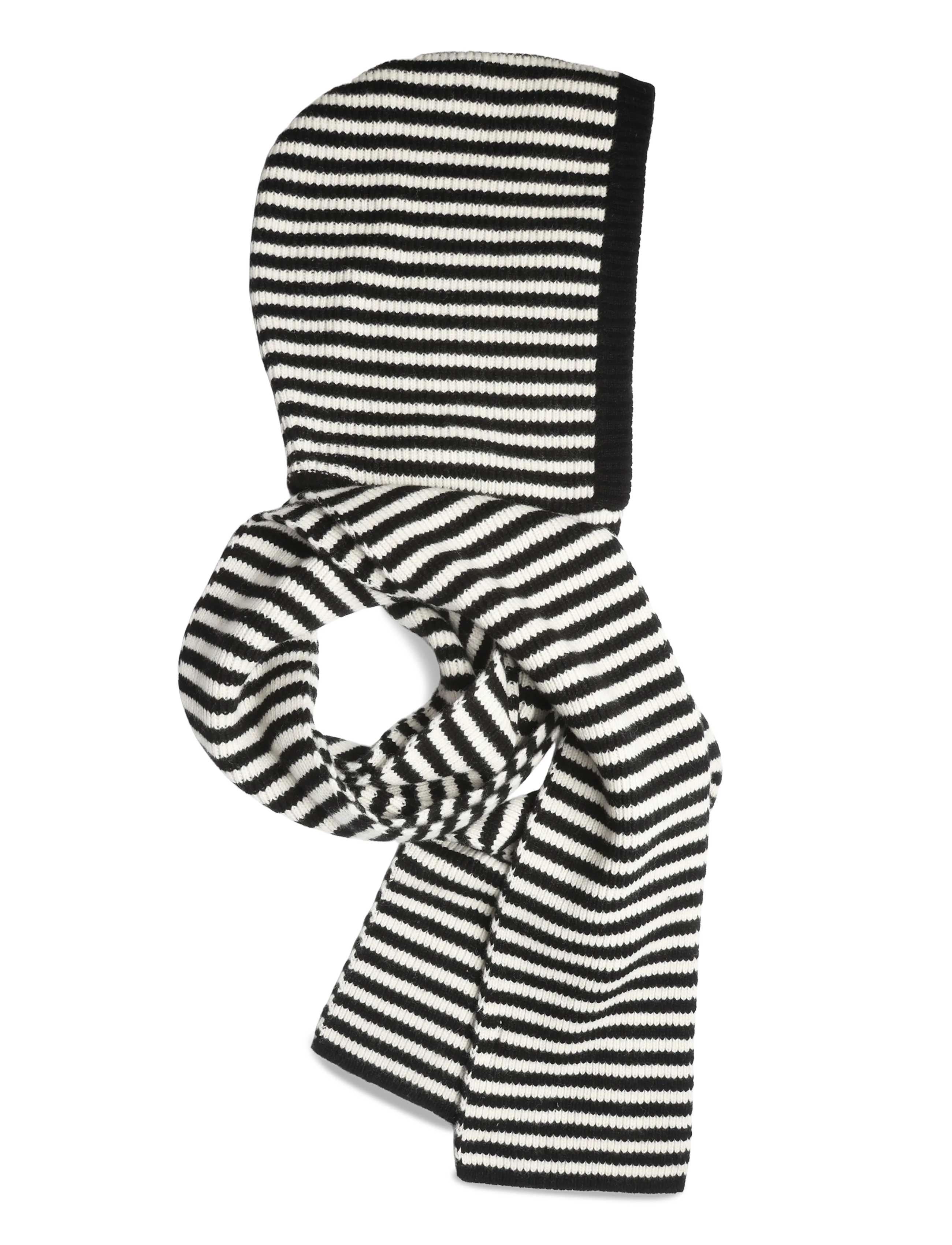 Mads Nørgaard - One Wool Freja Hooded Scarf - winterschals - black/vanilla ice - 1