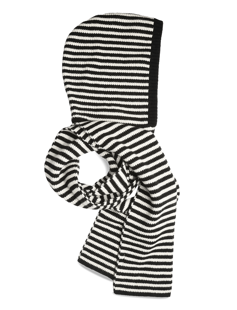 Mads Nørgaard - One Wool Freja Hooded Scarf - winterschals - black/vanilla ice - 1