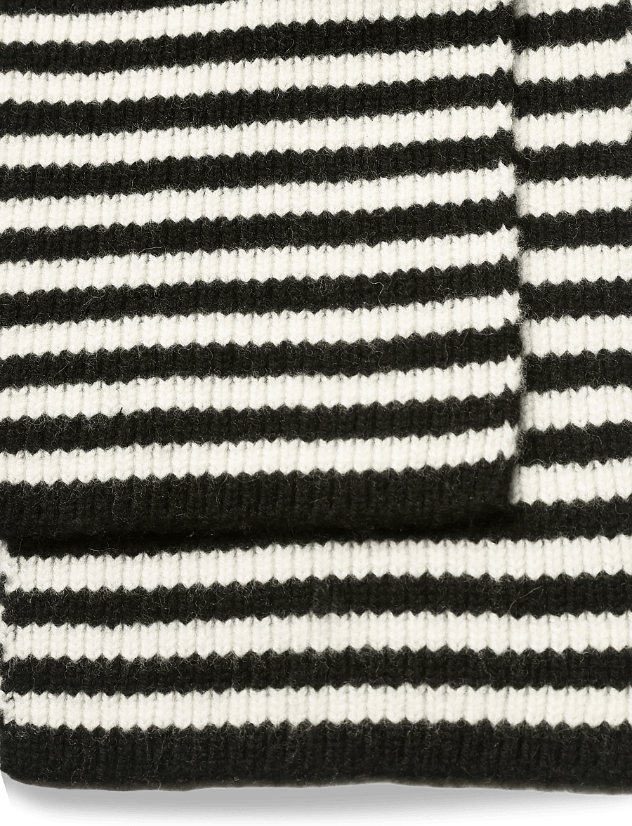 Mads Nørgaard - One Wool Freja Hooded Scarf - winterschals - black/vanilla ice - 2