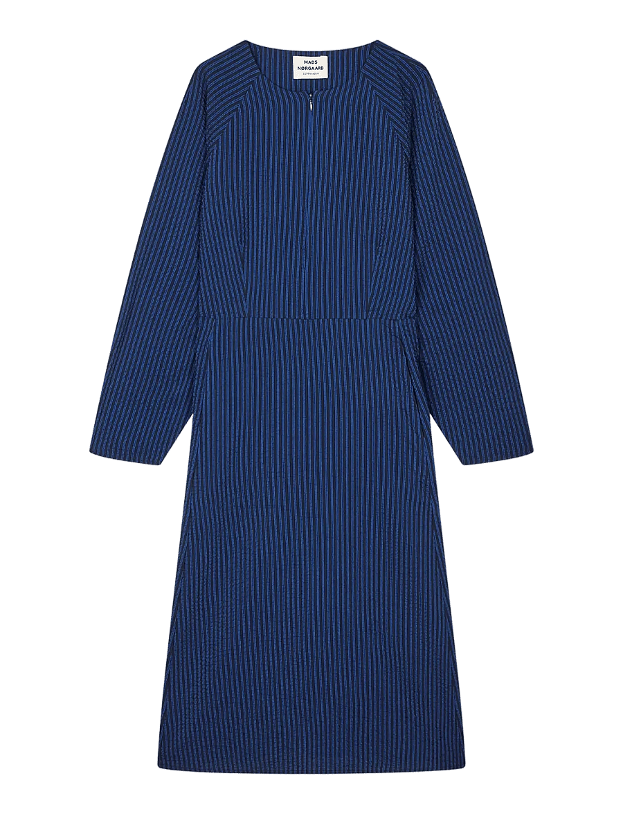 Mads Nørgaard - Soft Crease Edel Dress - midi kjoler - sky captain/lapis blue - 1