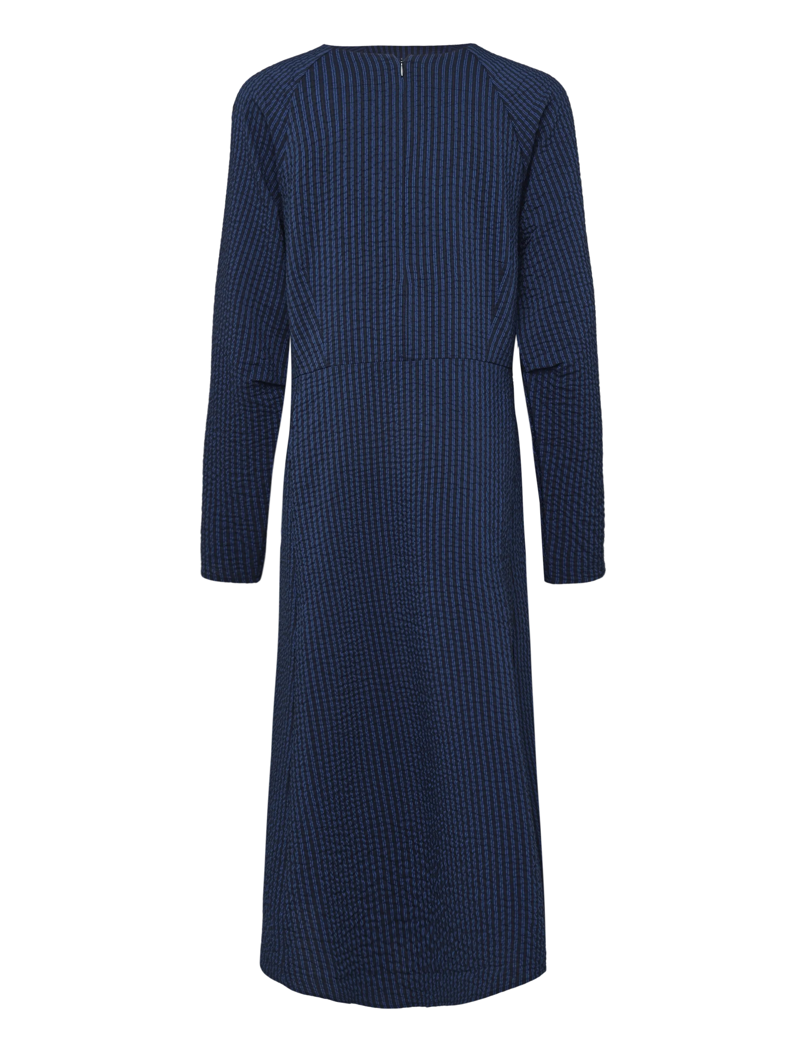 Mads Nørgaard - Soft Crease Edel Dress - midiklänningar - sky captain/lapis blue - 2