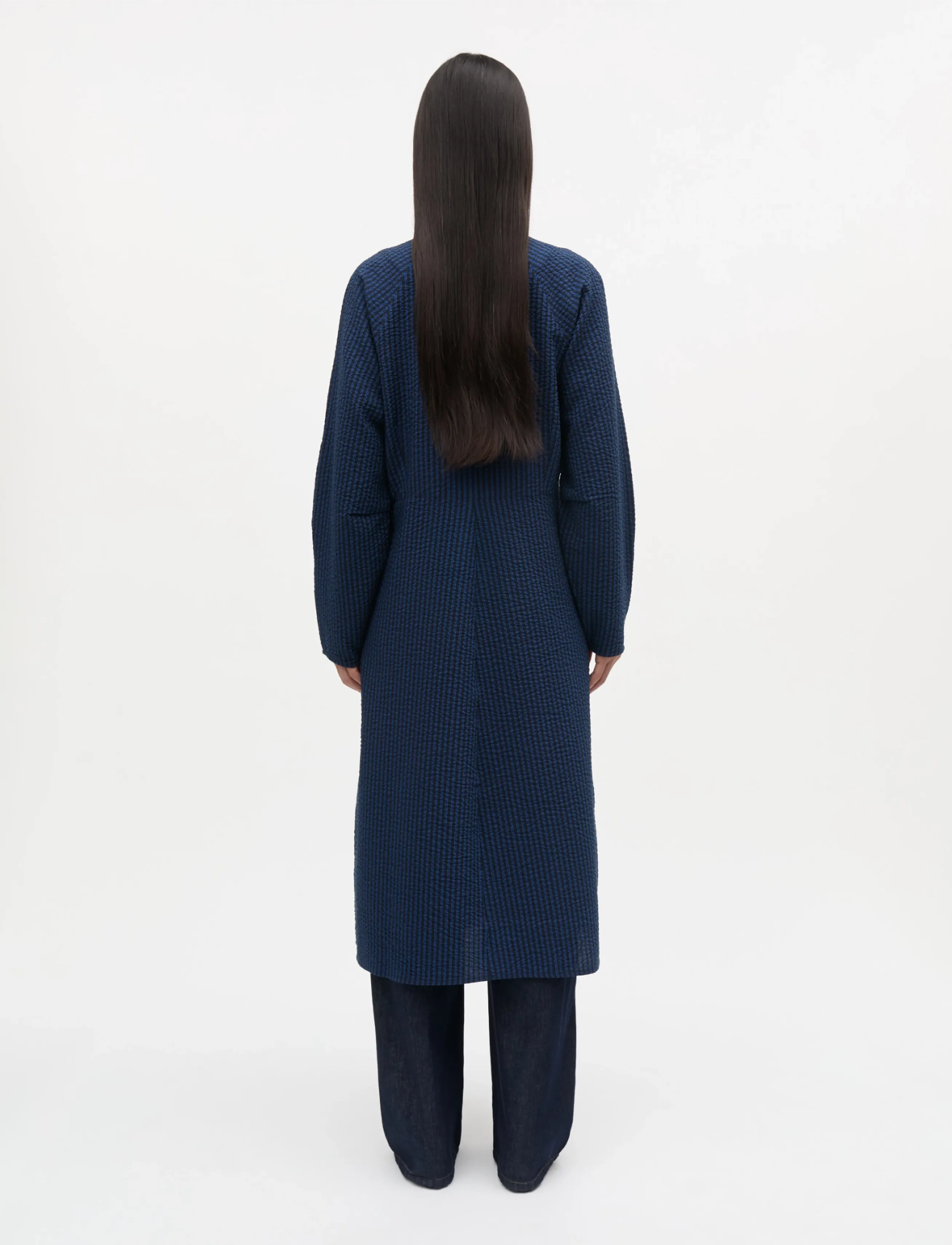 Mads Nørgaard - Soft Crease Edel Dress - midi kjoler - sky captain/lapis blue - 2