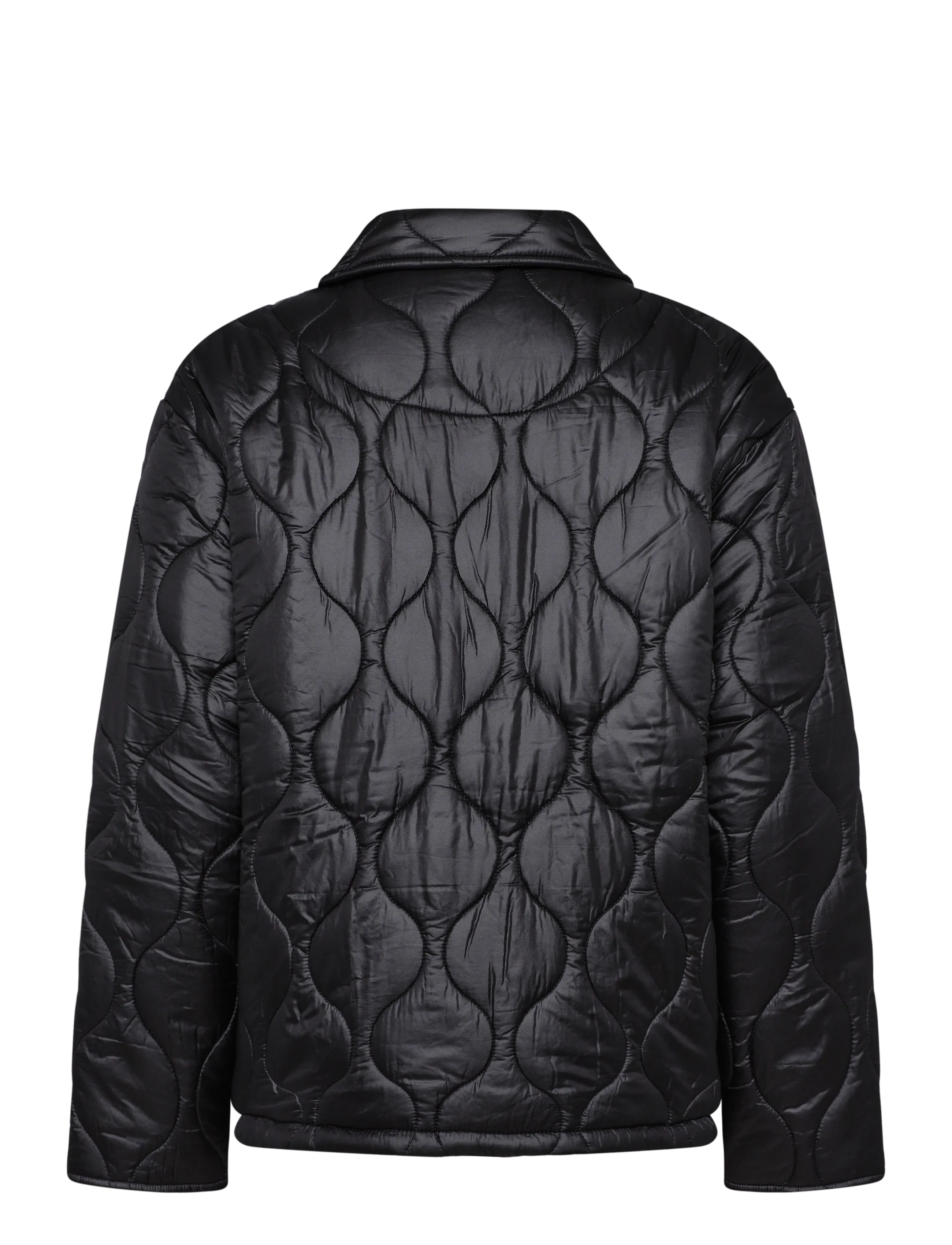 Mads Nørgaard - Shiny Ripstop Flora Jacket - talvejoped - black - 2