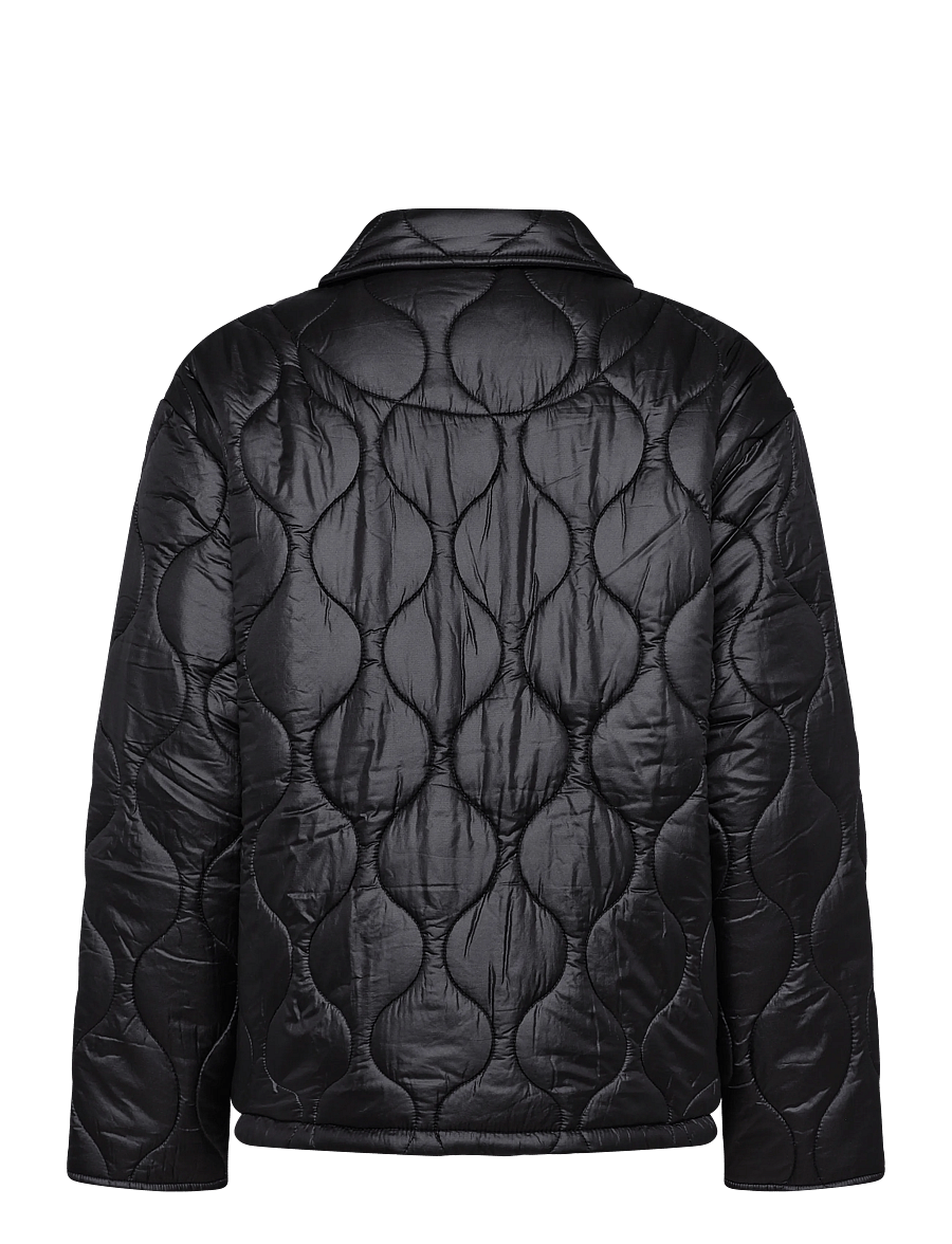 Mads Nørgaard - Shiny Ripstop Flora Jacket - talvejoped - black - 2