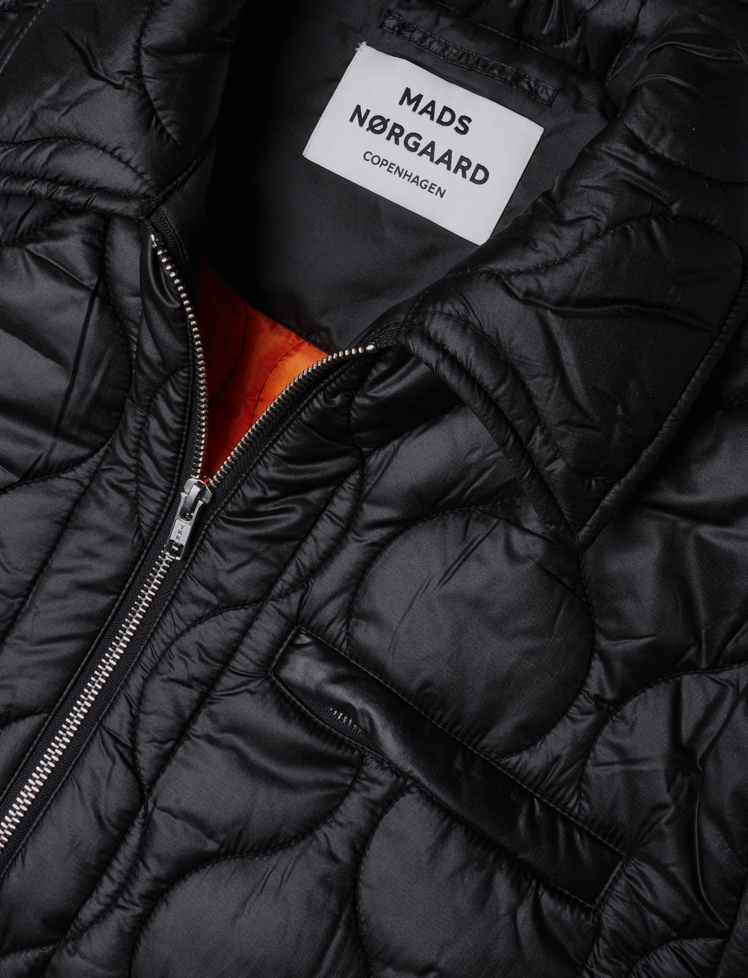 Mads Nørgaard - Shiny Ripstop Flora Jacket - talvejoped - black - 4