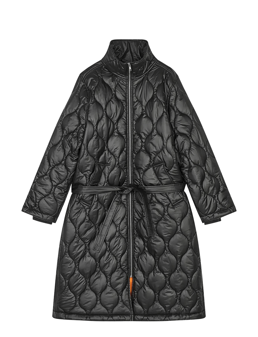 Mads Nørgaard - Shiny Ripstop Lizzo Coat - talvejoped - black - 0