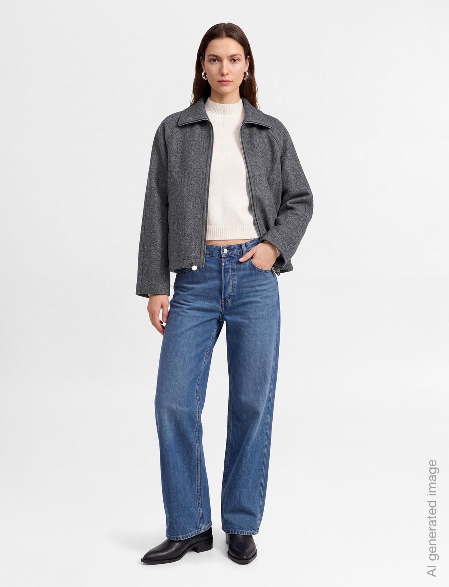 Mads Nørgaard - Bond Wool Lotta Jacket - wolljacken - dark grey melange - 0