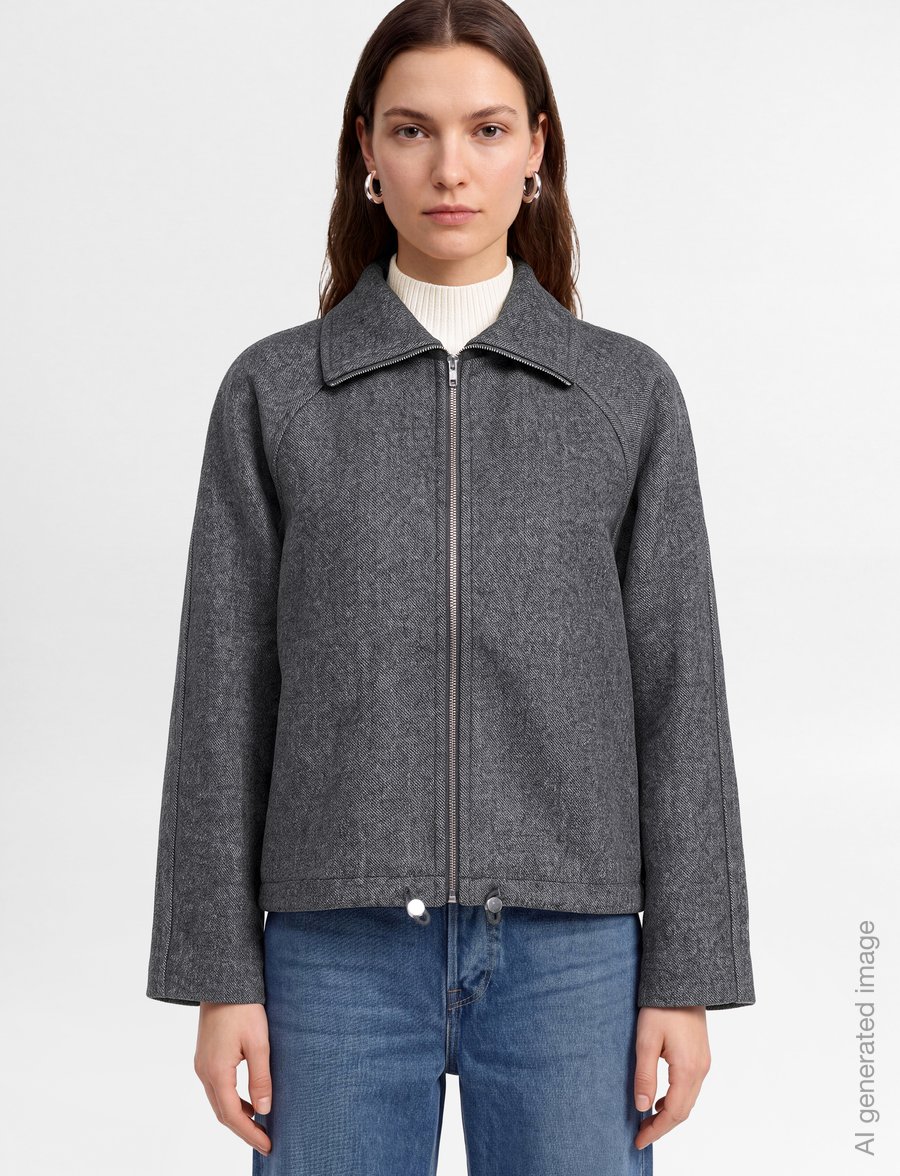 Mads Nørgaard - Bond Wool Lotta Jacket - wolljacken - dark grey melange - 3