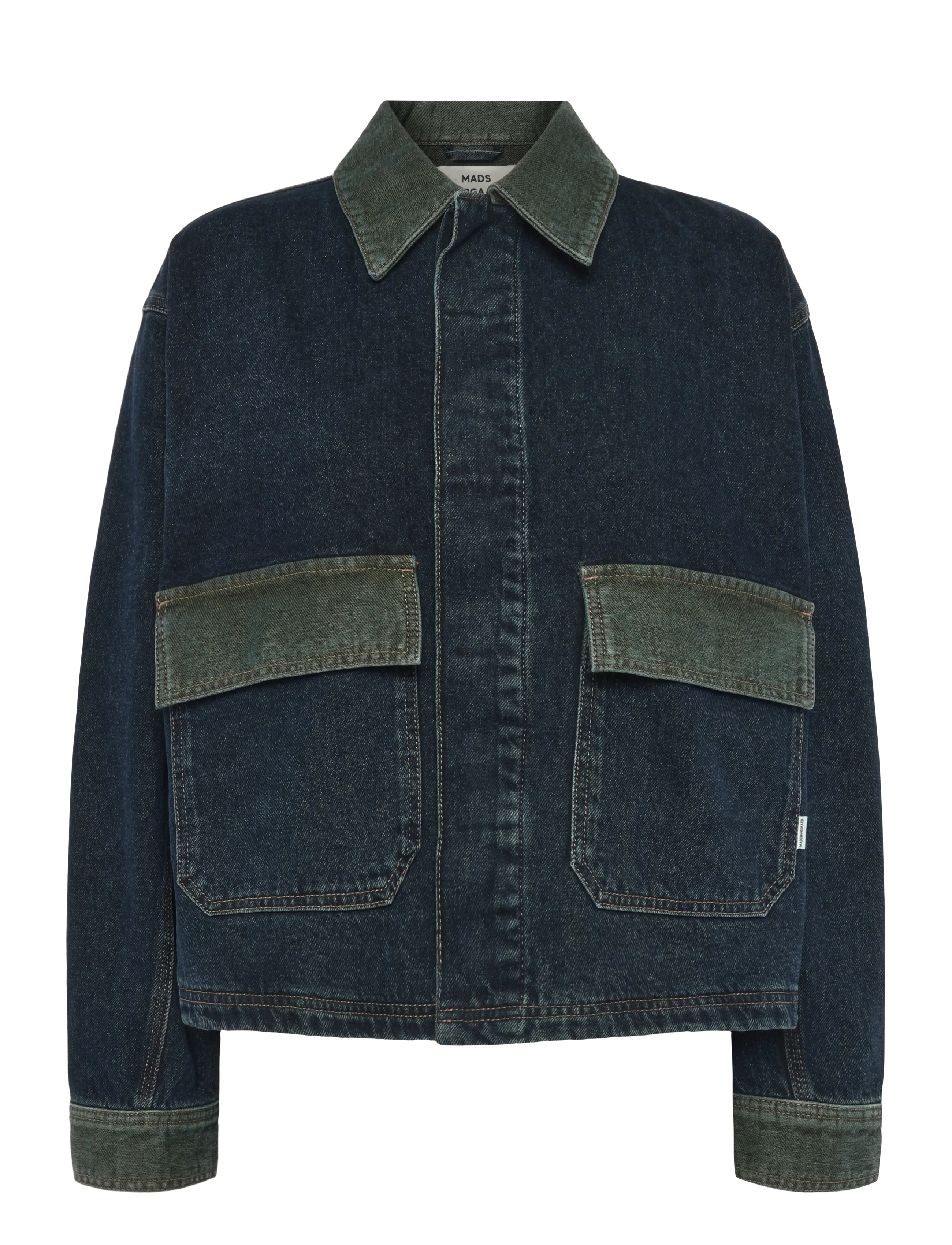 Mads Nørgaard - Double Denim Solar Jacket - blue/green dye - 1