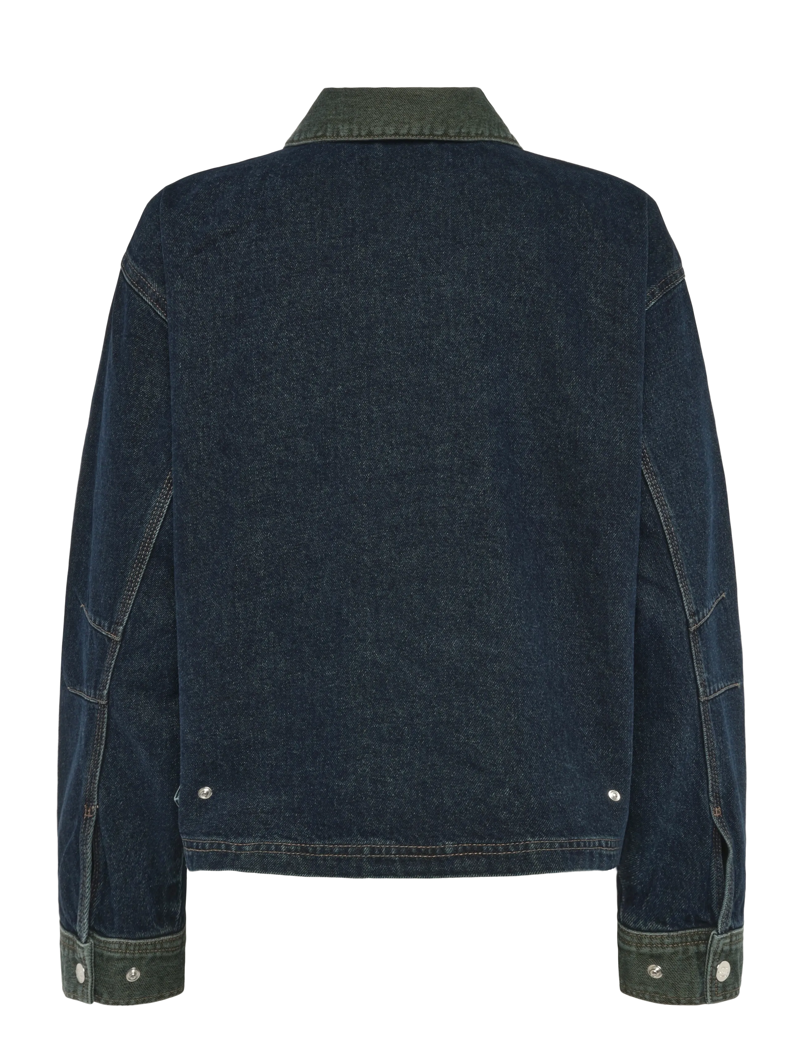 Mads Nørgaard - Double Denim Solar Jacket - blue/green dye - 2