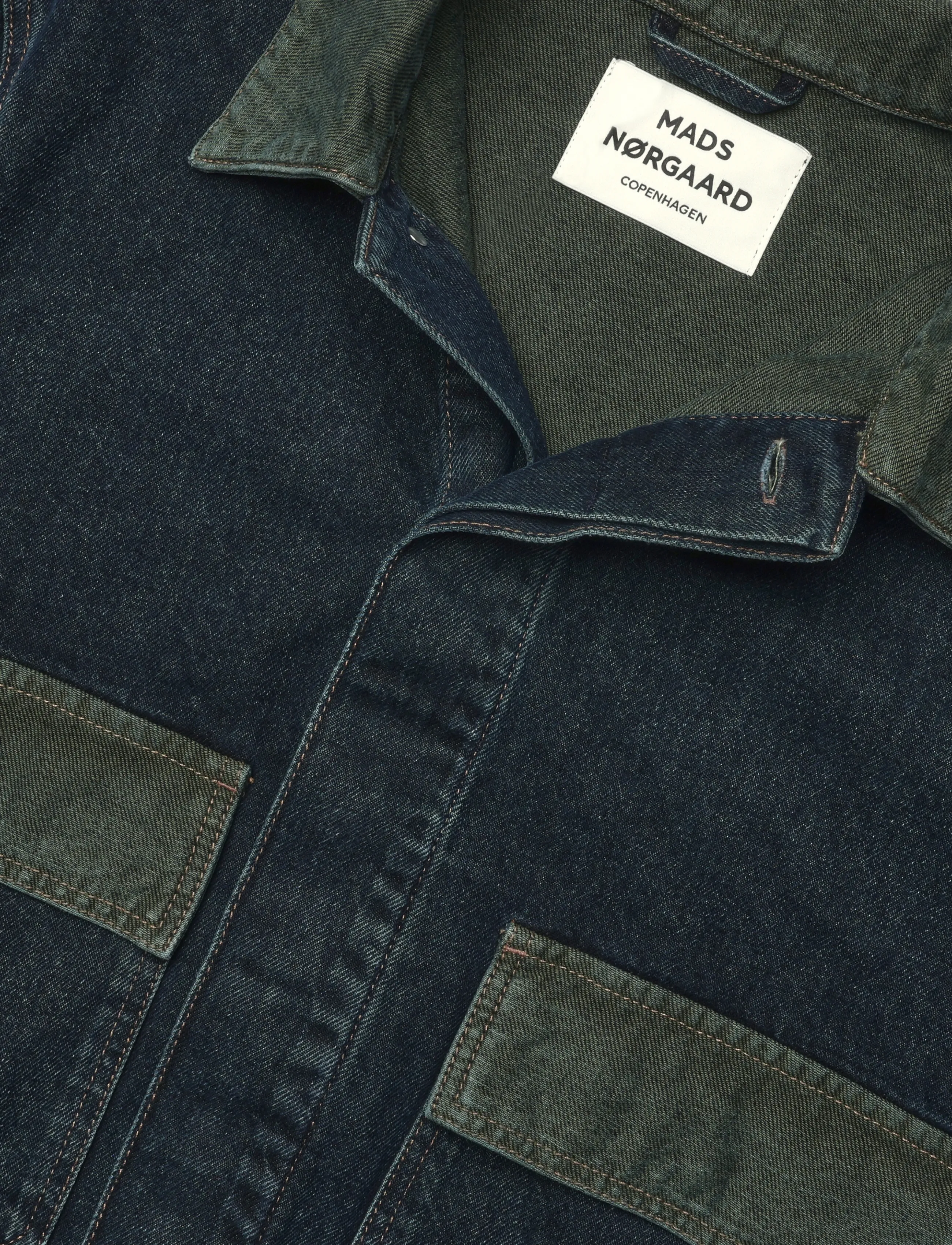 Mads Nørgaard - Double Denim Solar Jacket - blue/green dye - 4
