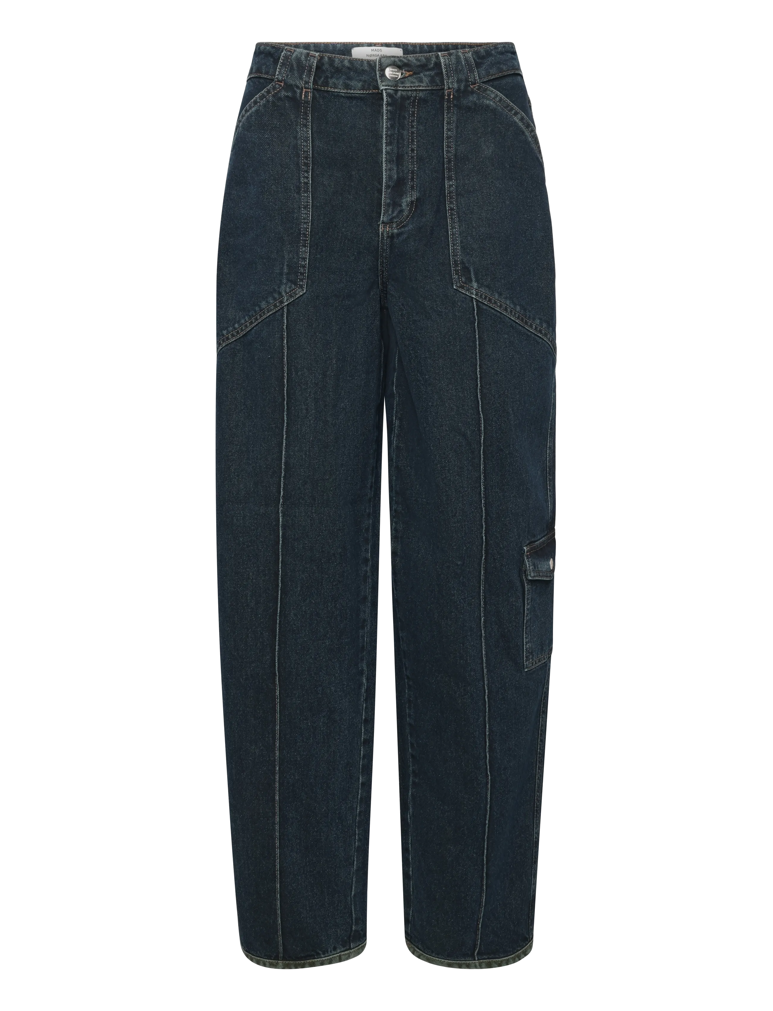 Mads Nørgaard - Double Denim Pam Jeans - laia säärega teksad - blue/green dye - 1