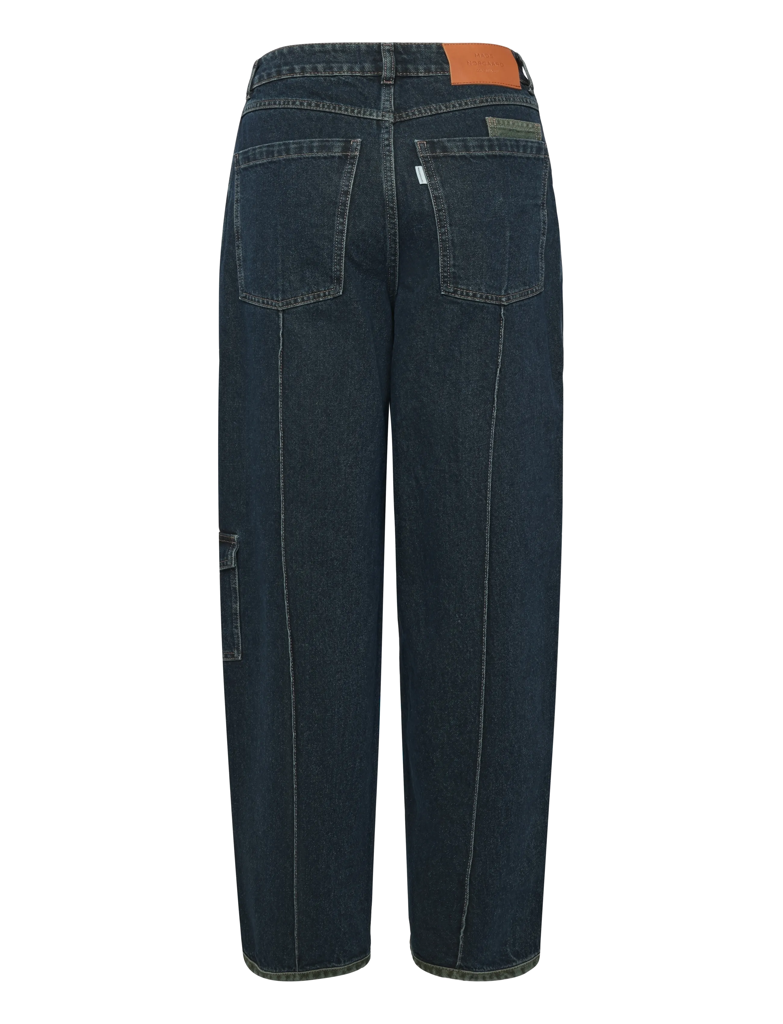 Mads Nørgaard - Double Denim Pam Jeans - laia säärega teksad - blue/green dye - 2
