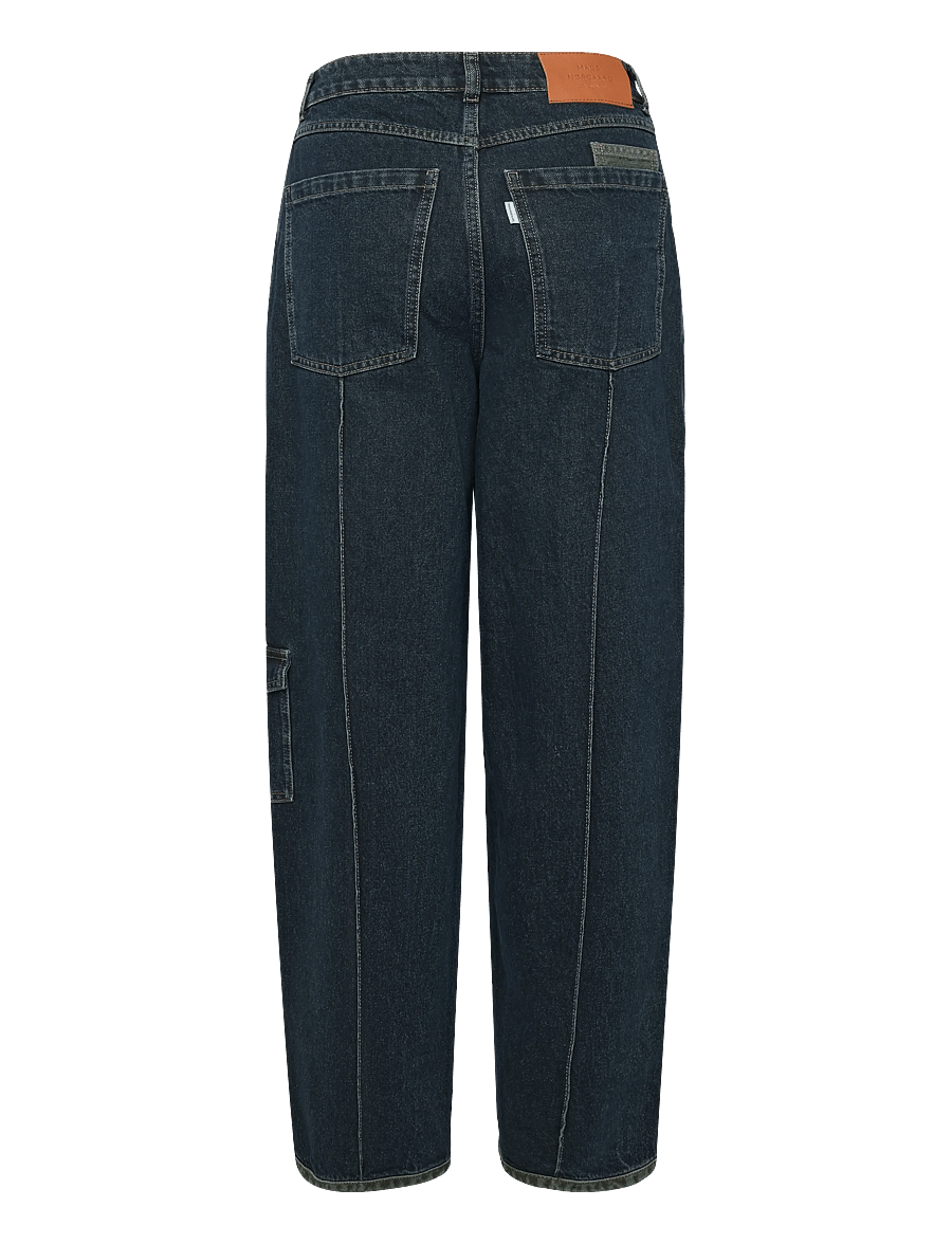 Mads Nørgaard - Double Denim Pam Jeans - laia säärega teksad - blue/green dye - 2