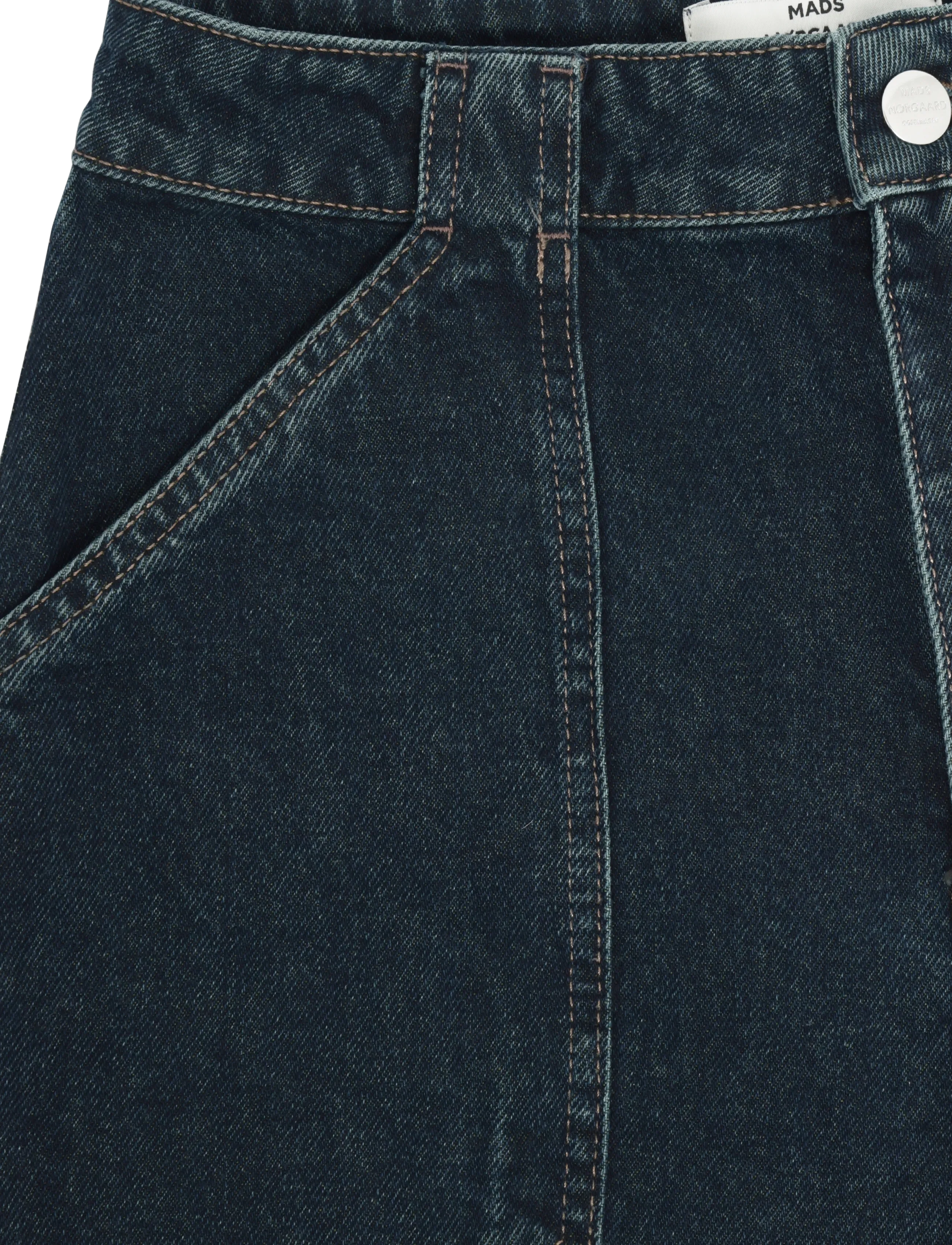 Mads Nørgaard - Double Denim Pam Jeans - laia säärega teksad - blue/green dye - 4