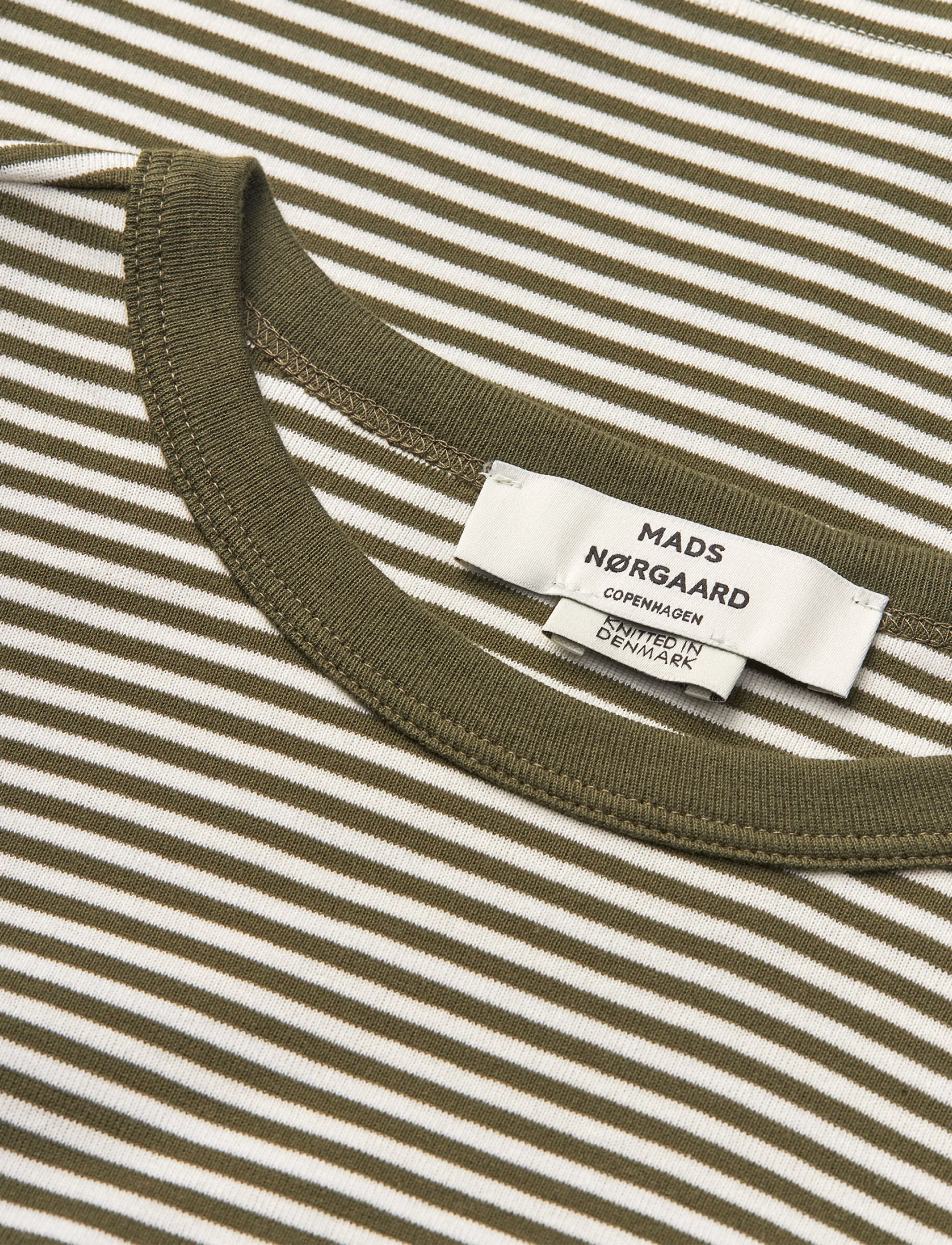 Mads Nørgaard - Grace Jersey Stripe June Tee - t-shirts - white/tarmac - 3