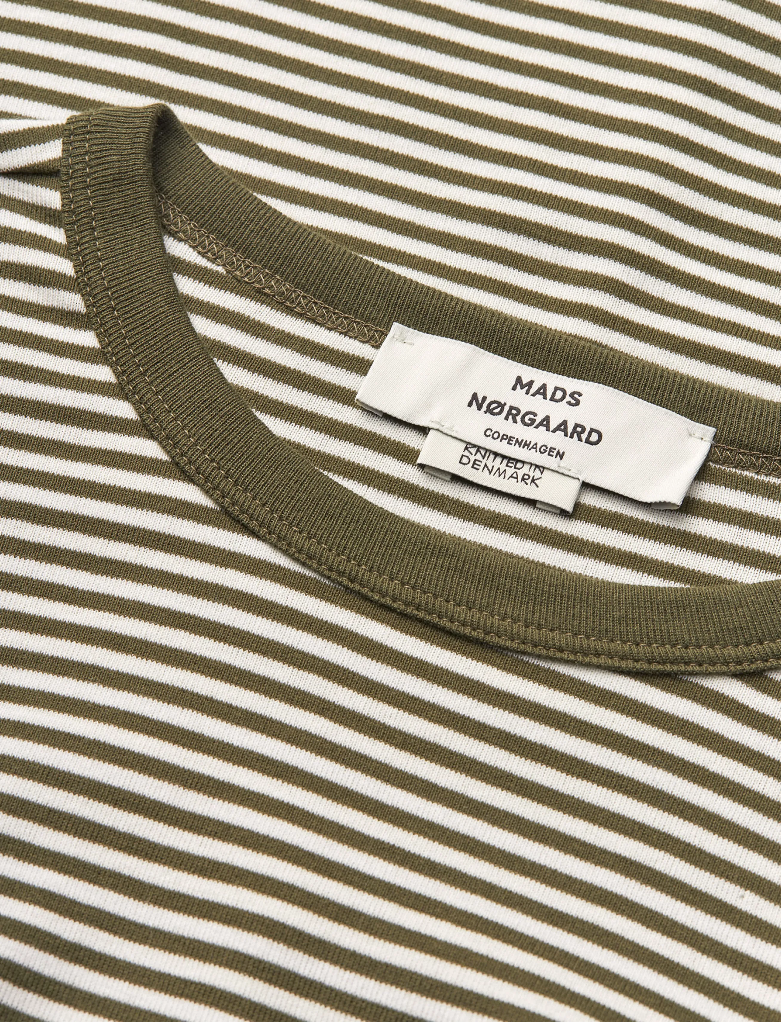 Mads Nørgaard - Grace Jersey Stripe Camille Tee LS - langærmede toppe - white/tarmac - 2