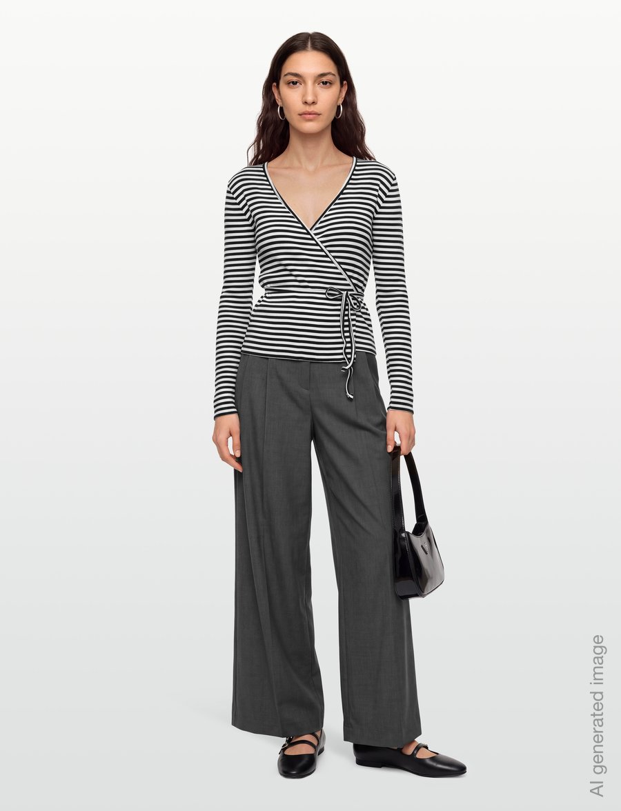 Mads Nørgaard - 2x2 Cotton Stripe Susi LS Top - pikkade varrukatega topid - black/vanilla ice - 0
