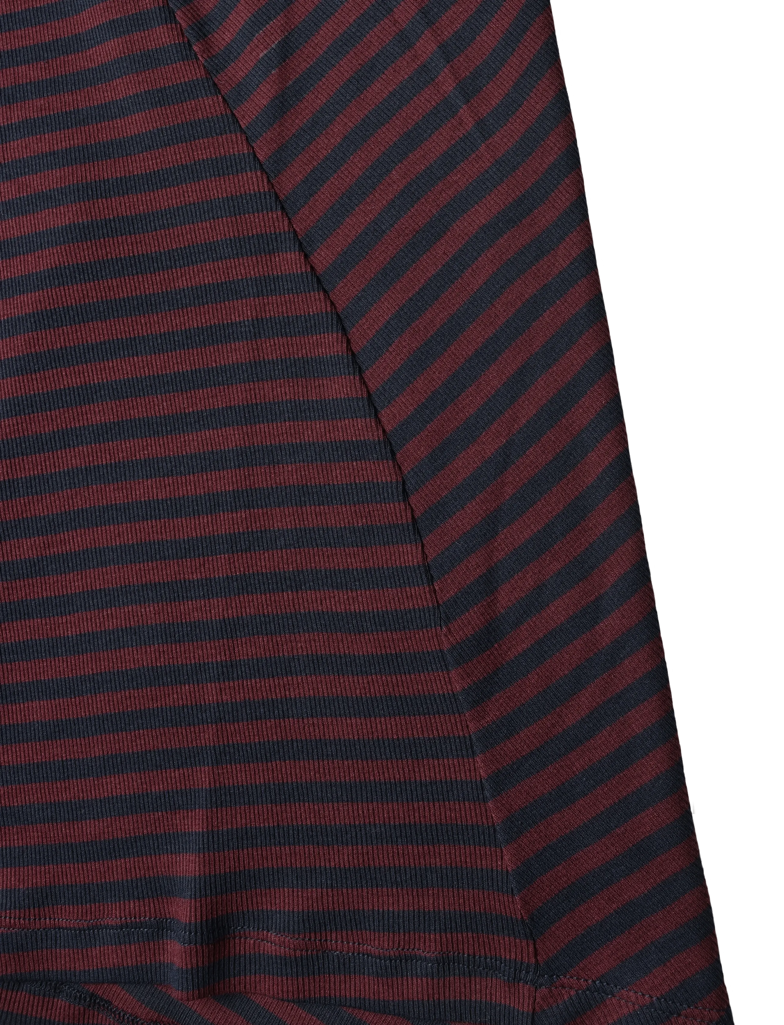 Mads Nørgaard - 2x2 Cotton Stripe Severa Dress - midi kjoler - sky captain/winetasting - 4