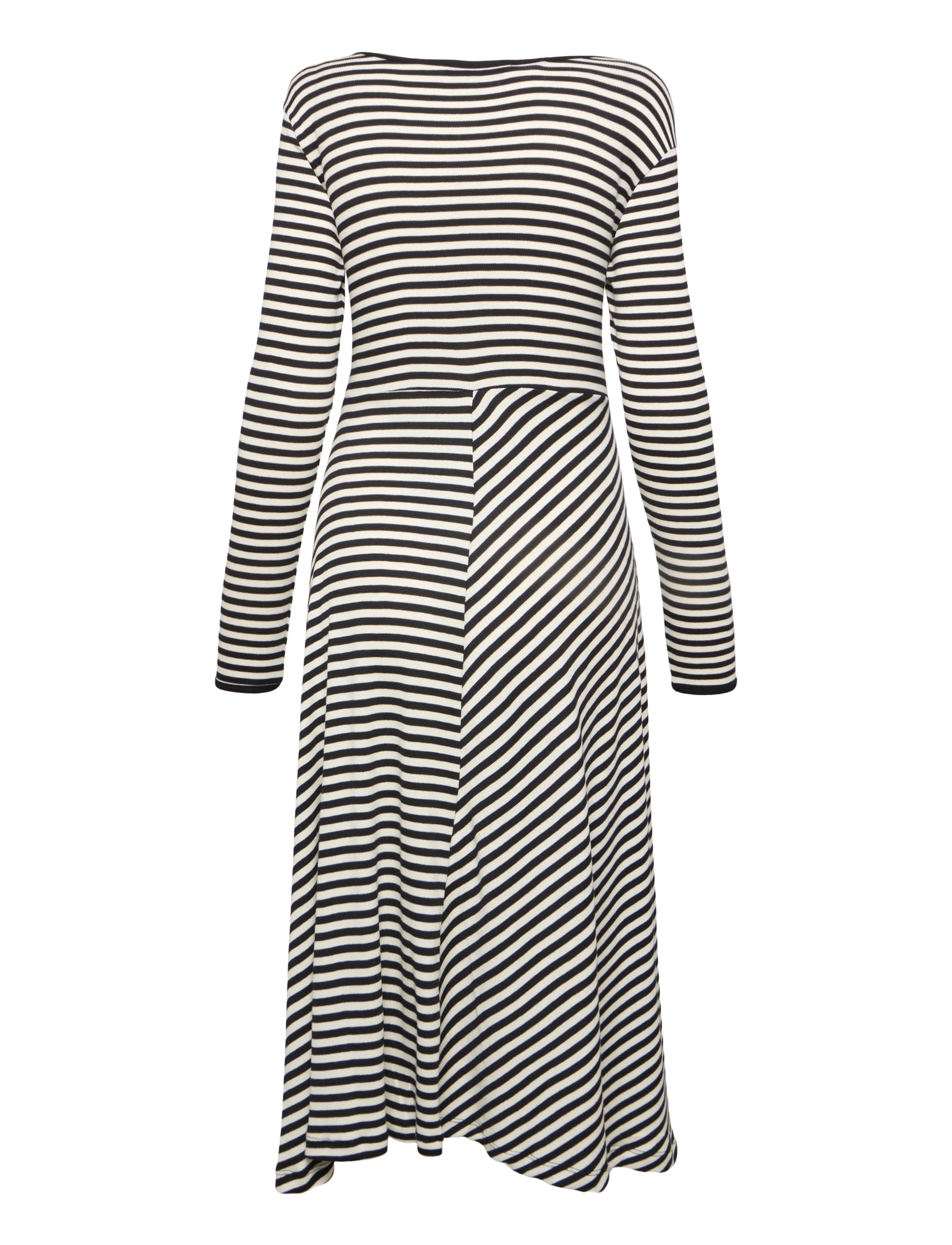 Mads Nørgaard - 2x2 Cotton Stripe Severa Dress - midikleider - black/vanilla ice - 1