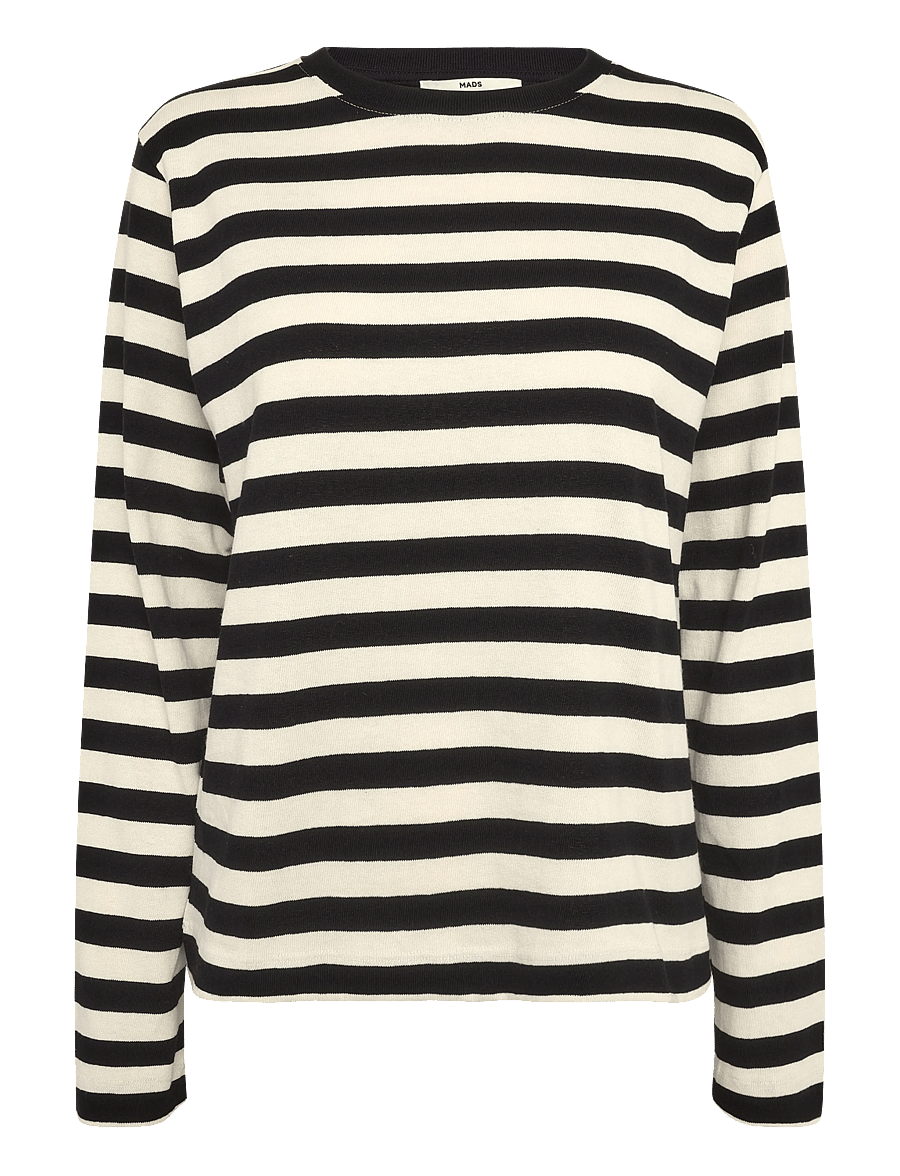 Mads Nørgaard - Pablo Maggie Tee LS - langærmede toppe - vanilla ice/black - 0