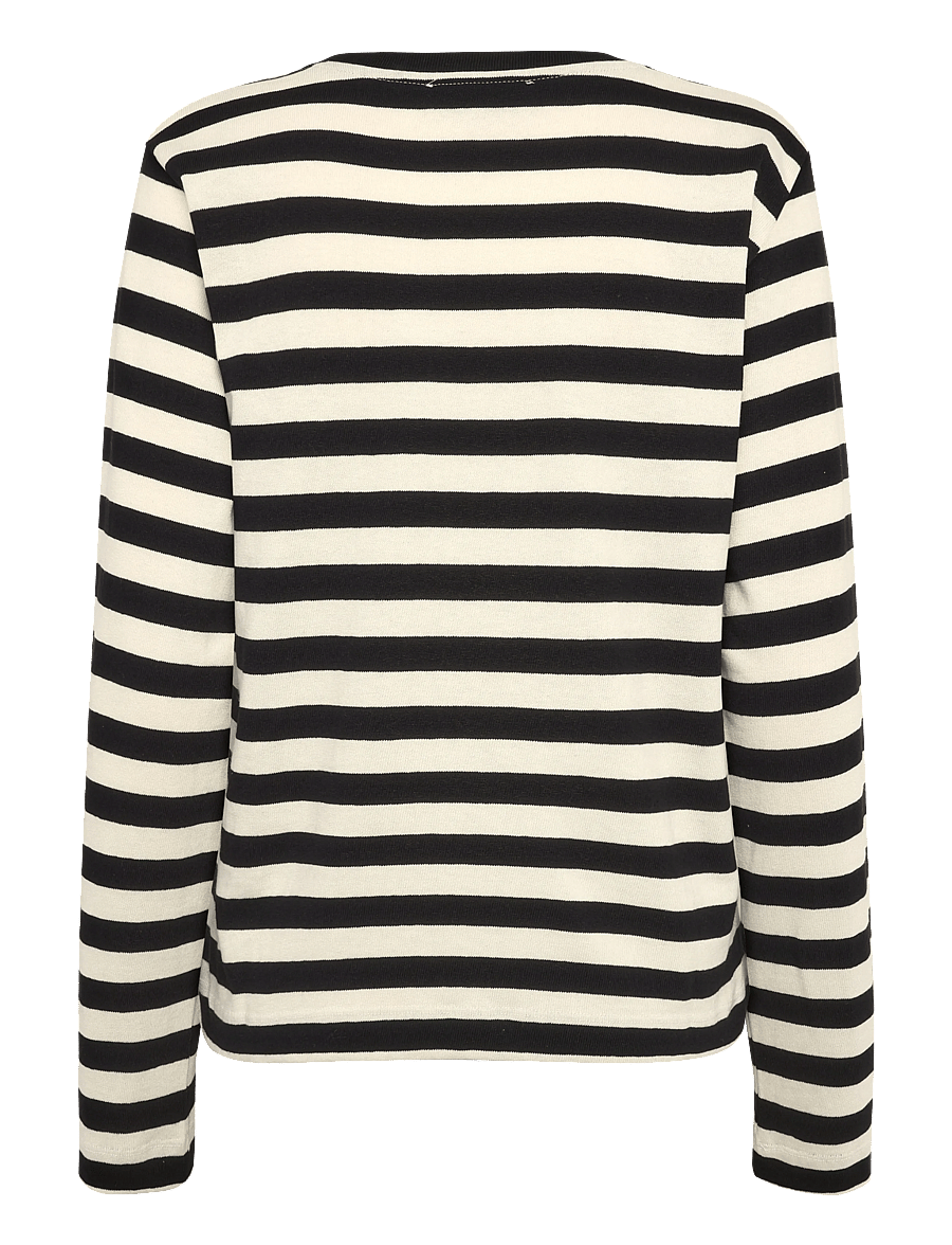 Mads Nørgaard - Pablo Maggie Tee LS - langærmede toppe - vanilla ice/black - 1