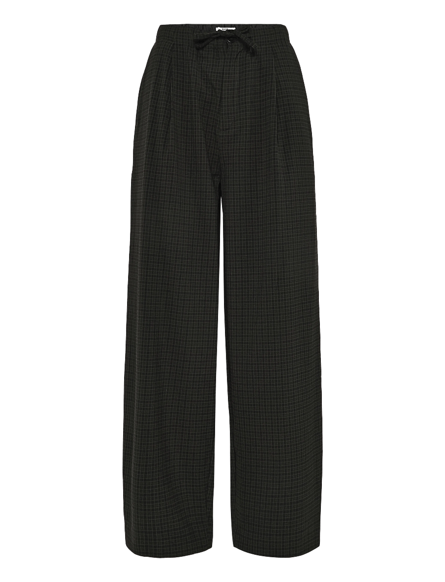 Mads Nørgaard - Chuck Marie Pants - bukser med brede ben - tarmac check - 1