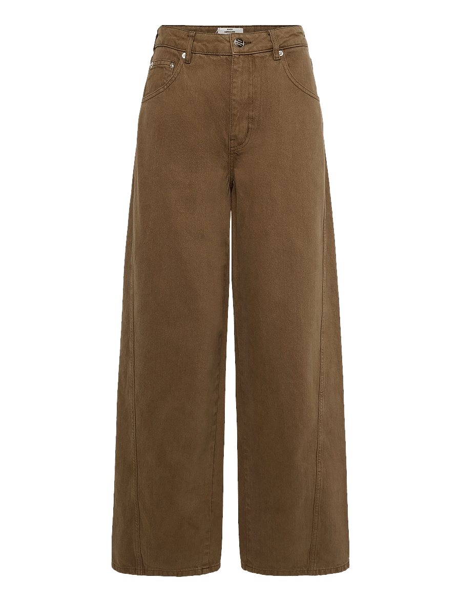 Mads Nørgaard - Soil Denim Christel Jeans - hosen mit weitem bein - cocoa - 1
