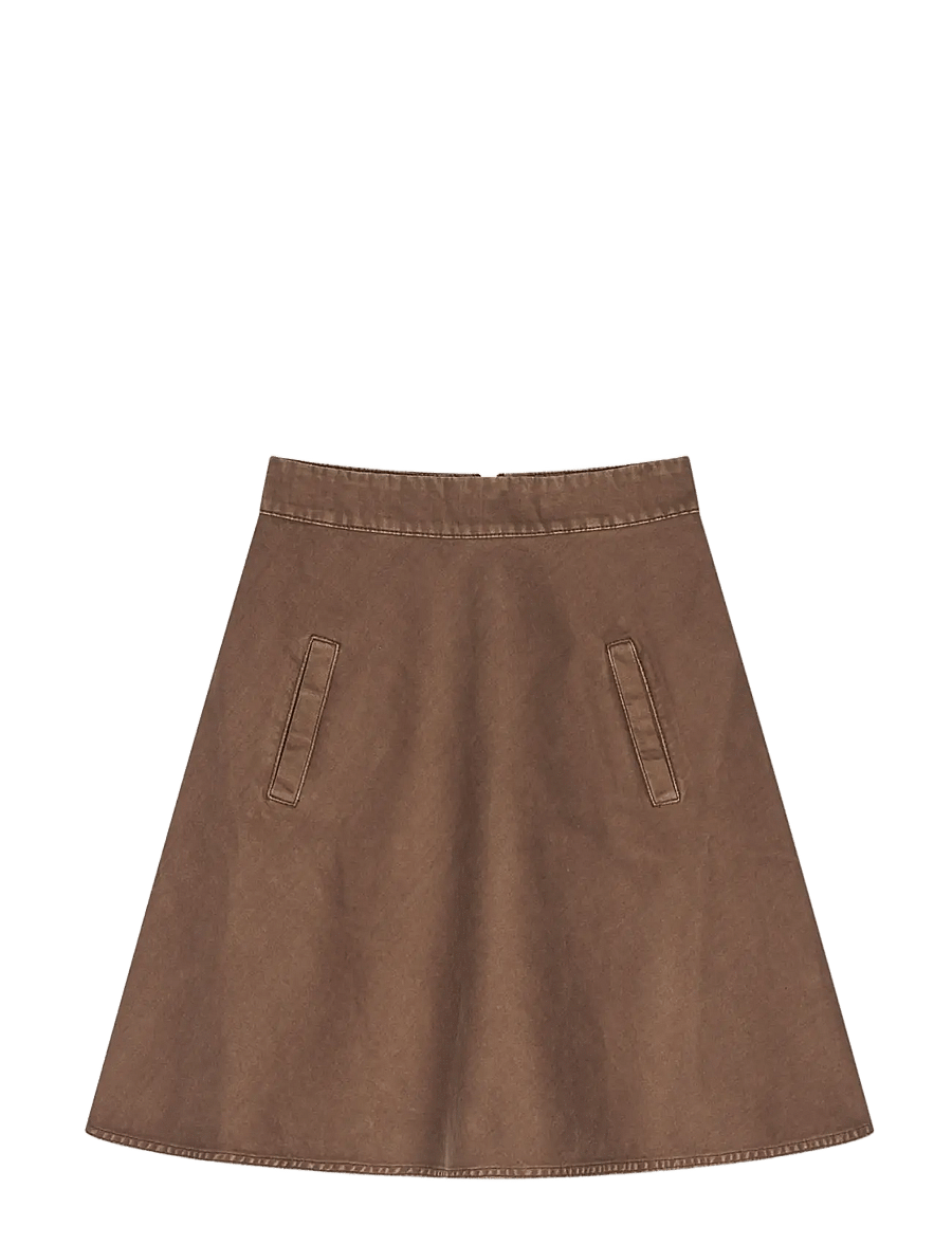 Mads Nørgaard - Soil Denim Stelly Skirt - jeansröcke - cocoa - 1
