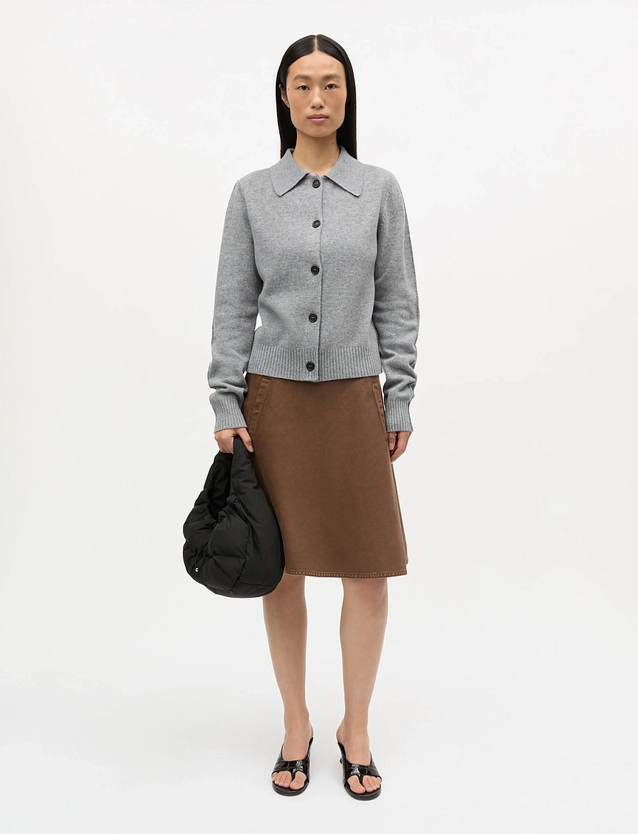 Mads Nørgaard - Soil Denim Stelly Skirt - jeansröcke - cocoa - 0