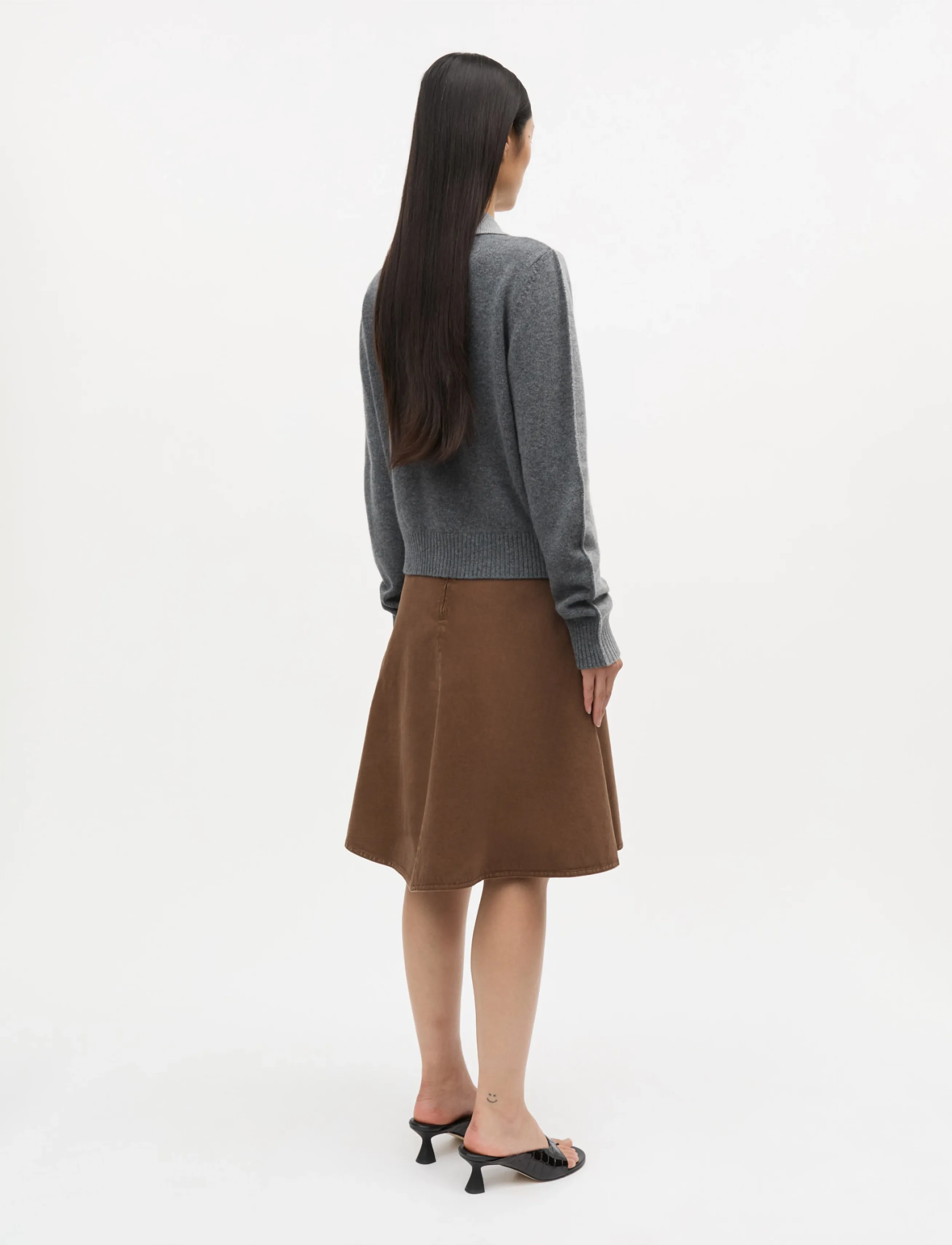 Mads Nørgaard - Soil Denim Stelly Skirt - cocoa - 2