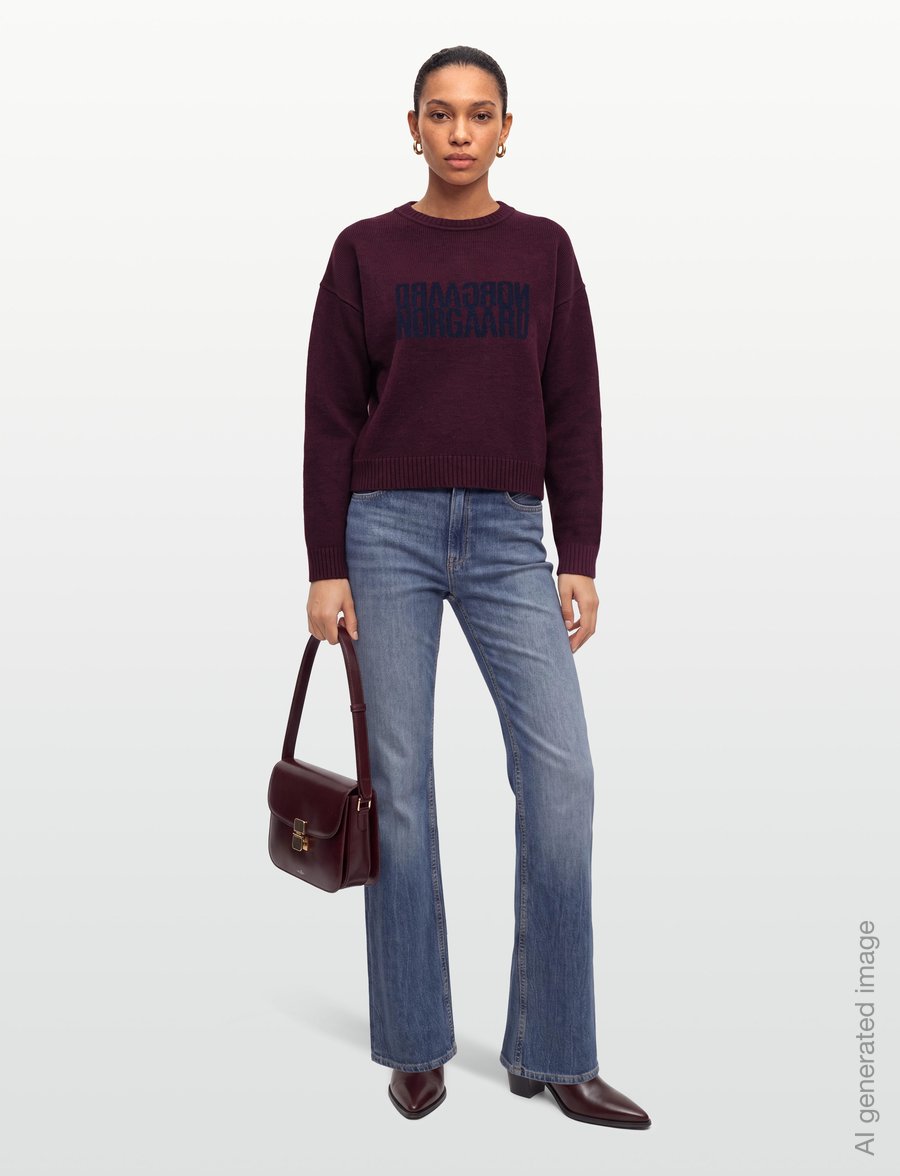 Mads Nørgaard - Yota Knit Tilona Sweater - pullover - winetasting/parisian night - 0