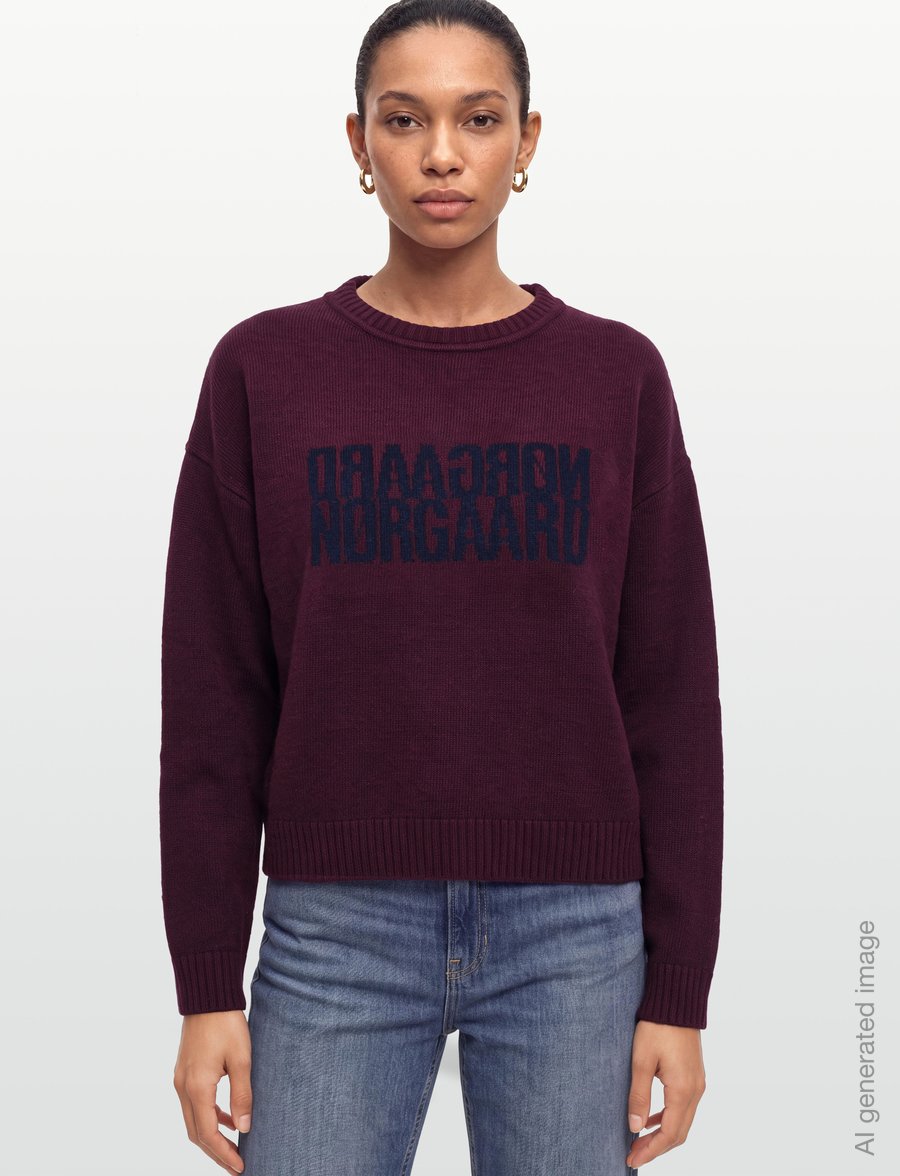Mads Nørgaard - Yota Knit Tilona Sweater - pullover - winetasting/parisian night - 3