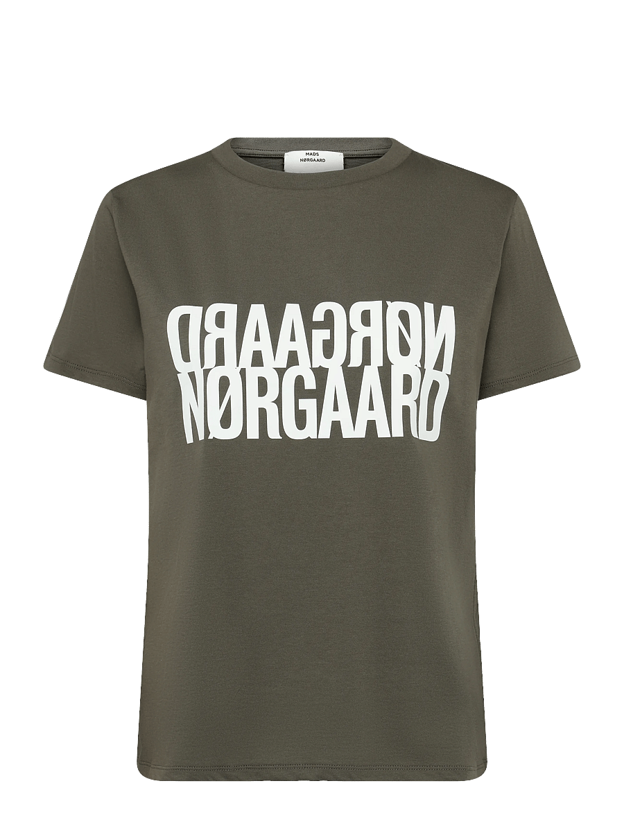 Mads Nørgaard - Single Cotton Trenda P Tee - t-shirts - tarmac - 1