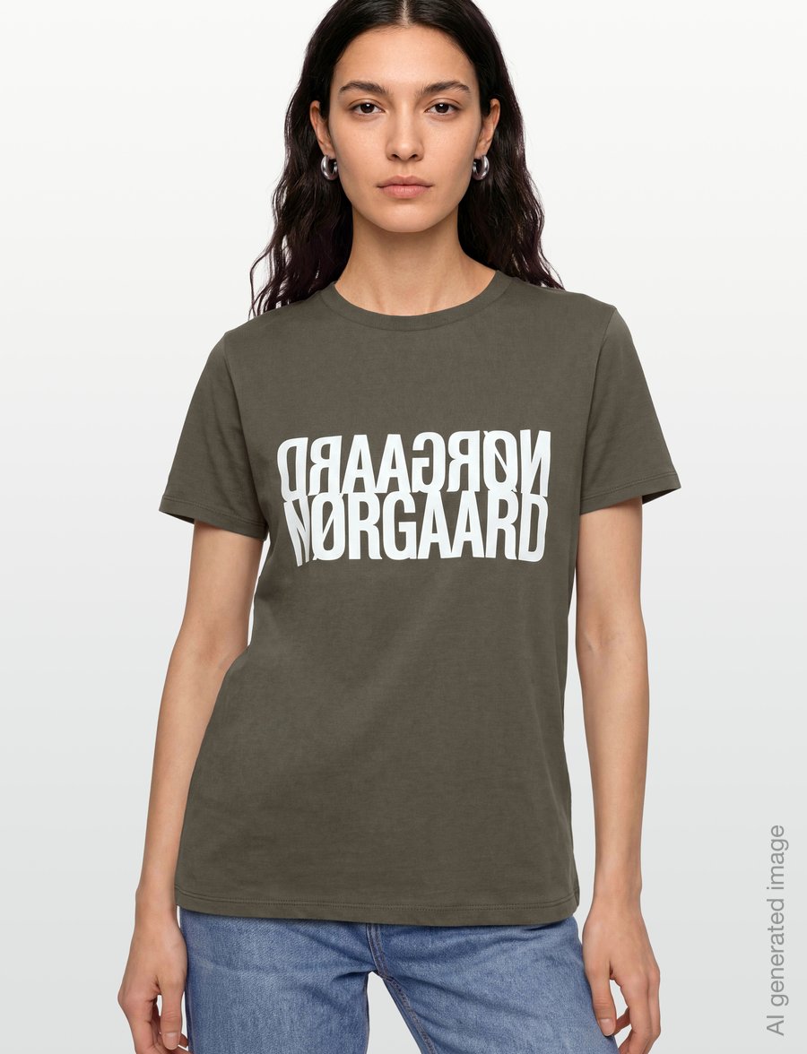Mads Nørgaard - Single Cotton Trenda P Tee - t-shirts - tarmac - 3