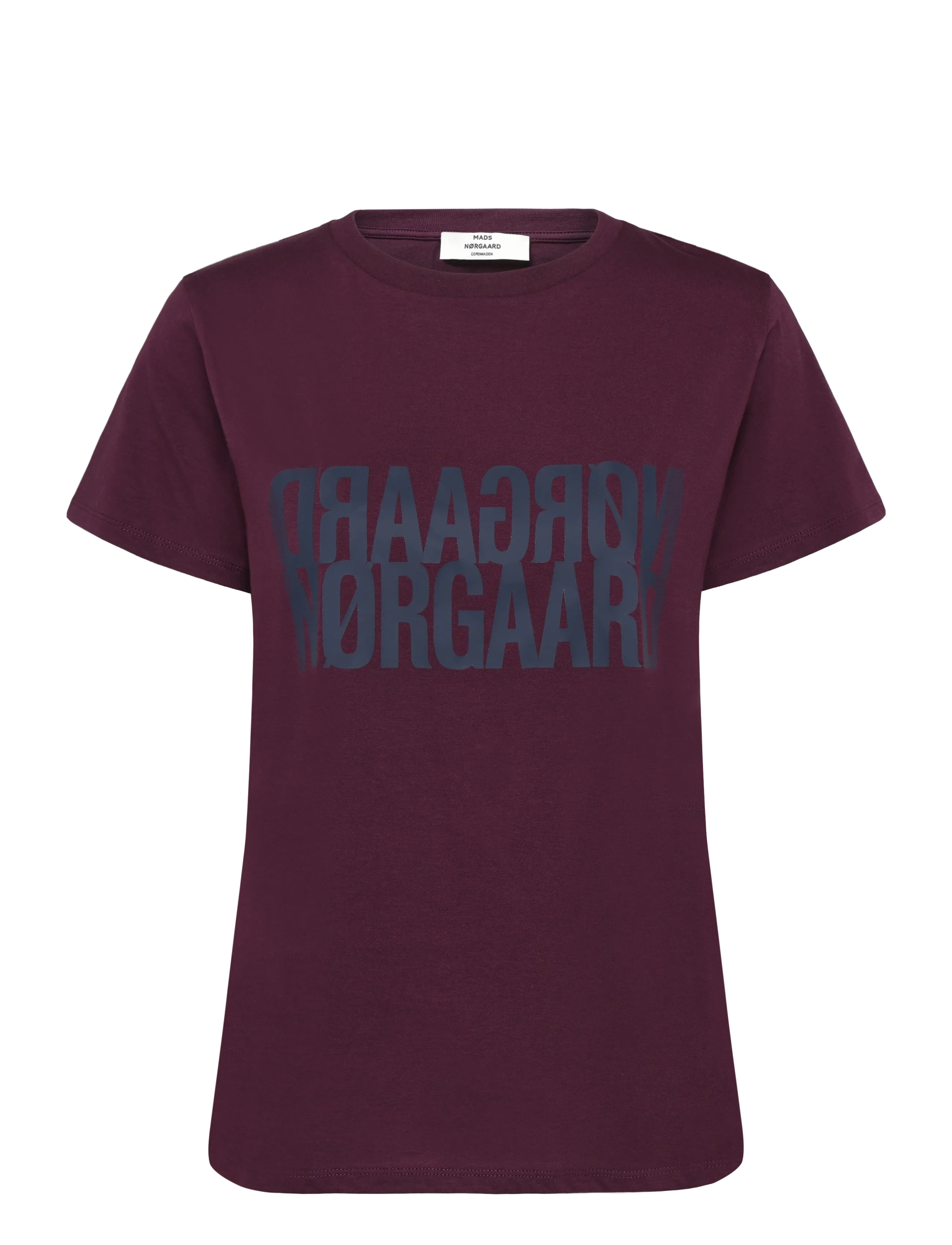 Mads Nørgaard Single Cotton Trenda P Tee - Mads Nørgaard - WINETASTING / burgundy