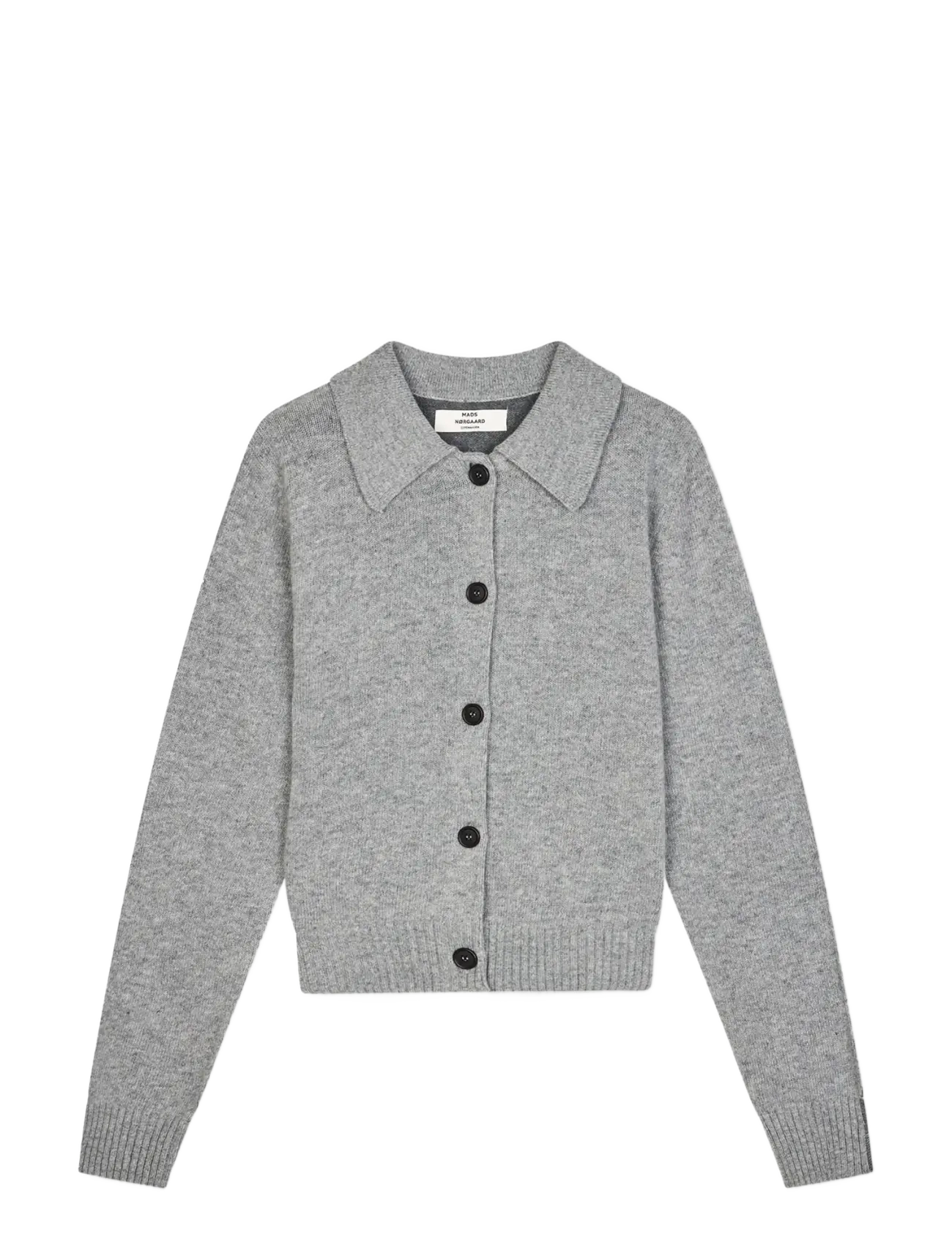 Mads Nørgaard Yota Knit Katrine Cardigan - Fashion Trends - LIGHT GREY MELANGE/DARK GREY M / grey