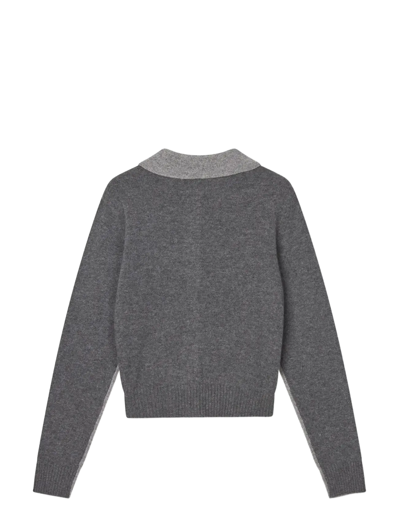 Mads Nørgaard - Yota Knit Katrine Cardigan - light grey melange/dark grey m - 1