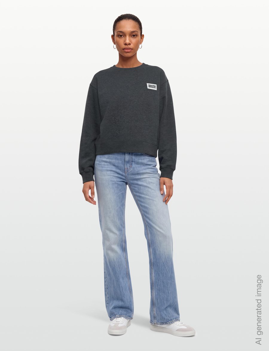Mads Nørgaard - Standard Taylor Sweatshirt - sweatshirts - dark grey melange - 0