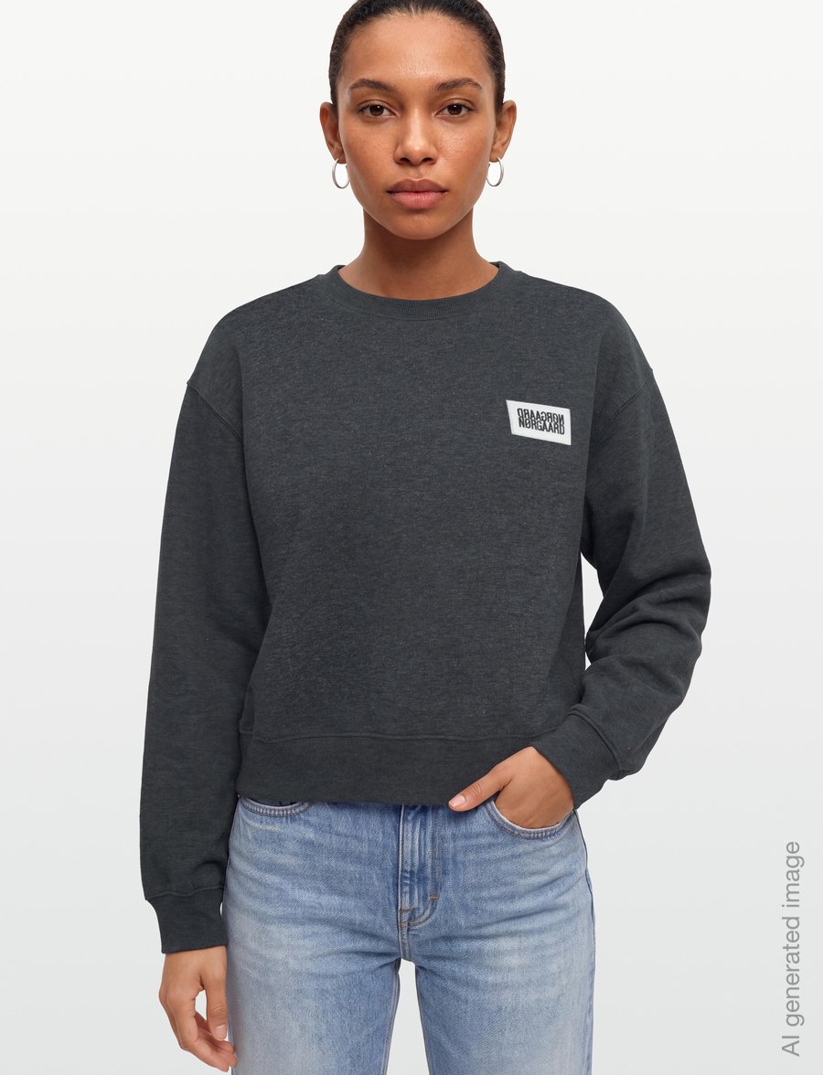 Mads Nørgaard - Standard Taylor Sweatshirt - sweatshirts - dark grey melange - 3
