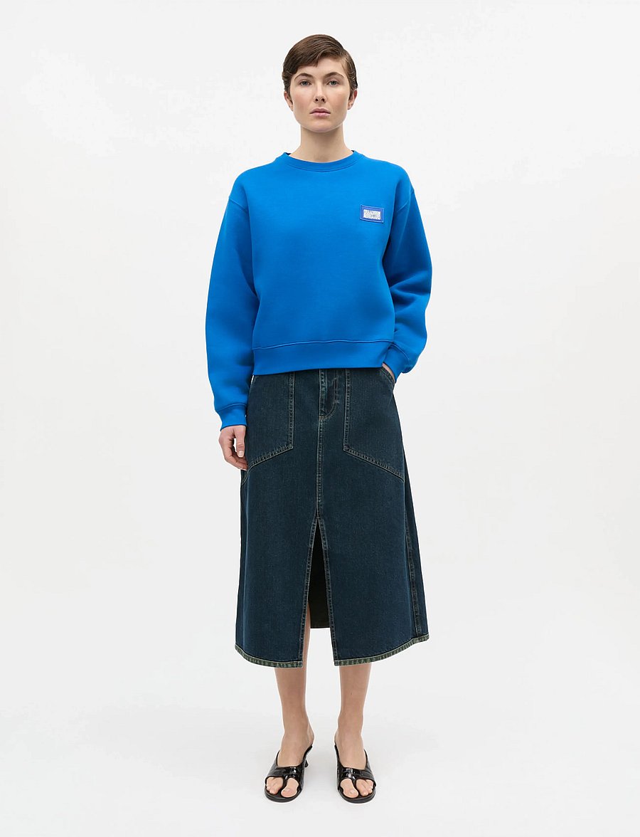 Mads Nørgaard - Standard Taylor Sweatshirt - modetrender - lapis blue - 0