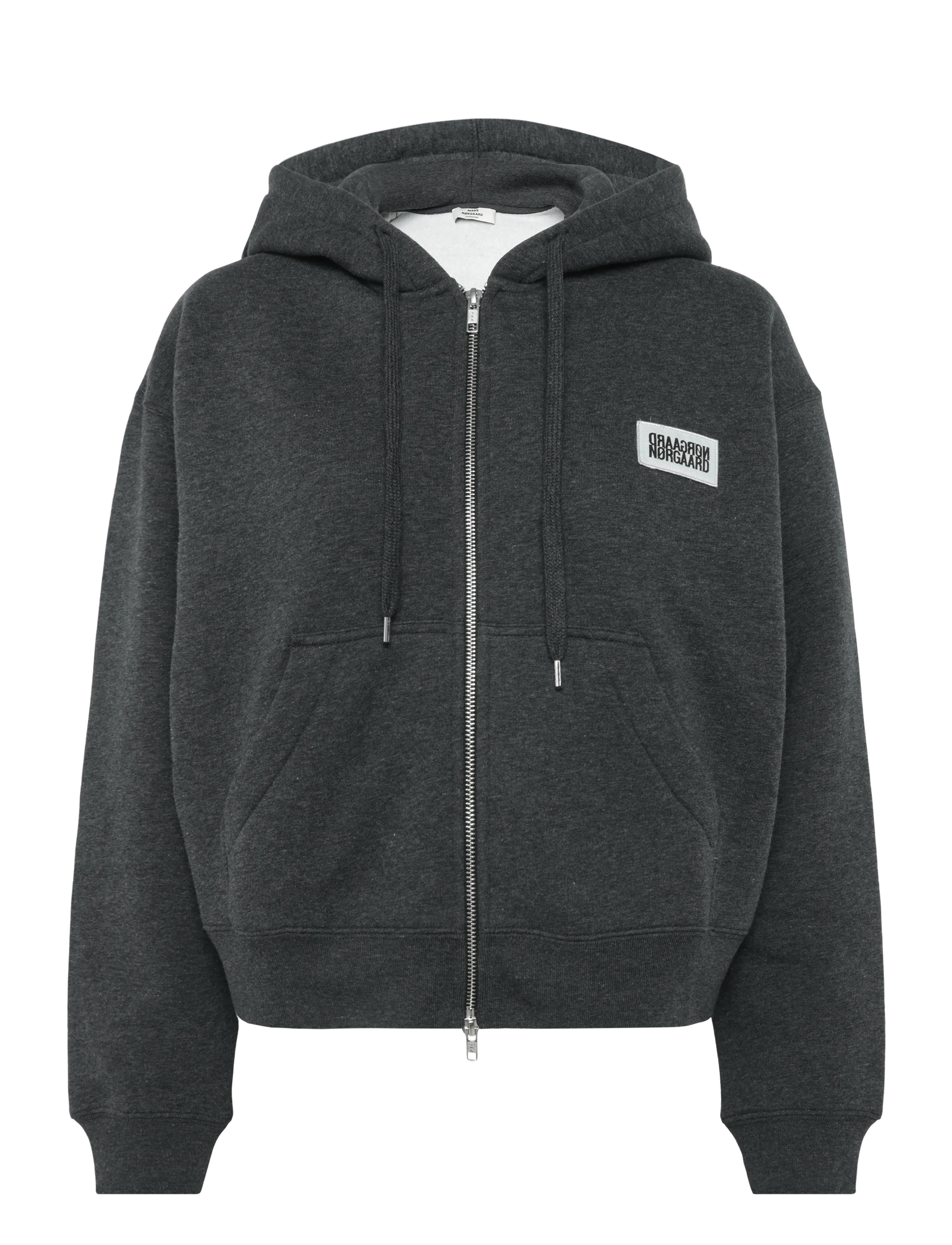 Mads Nørgaard Standard Bobo Hood Sweatshirt - Tänavastiil - DARK GREY MELANGE / grey