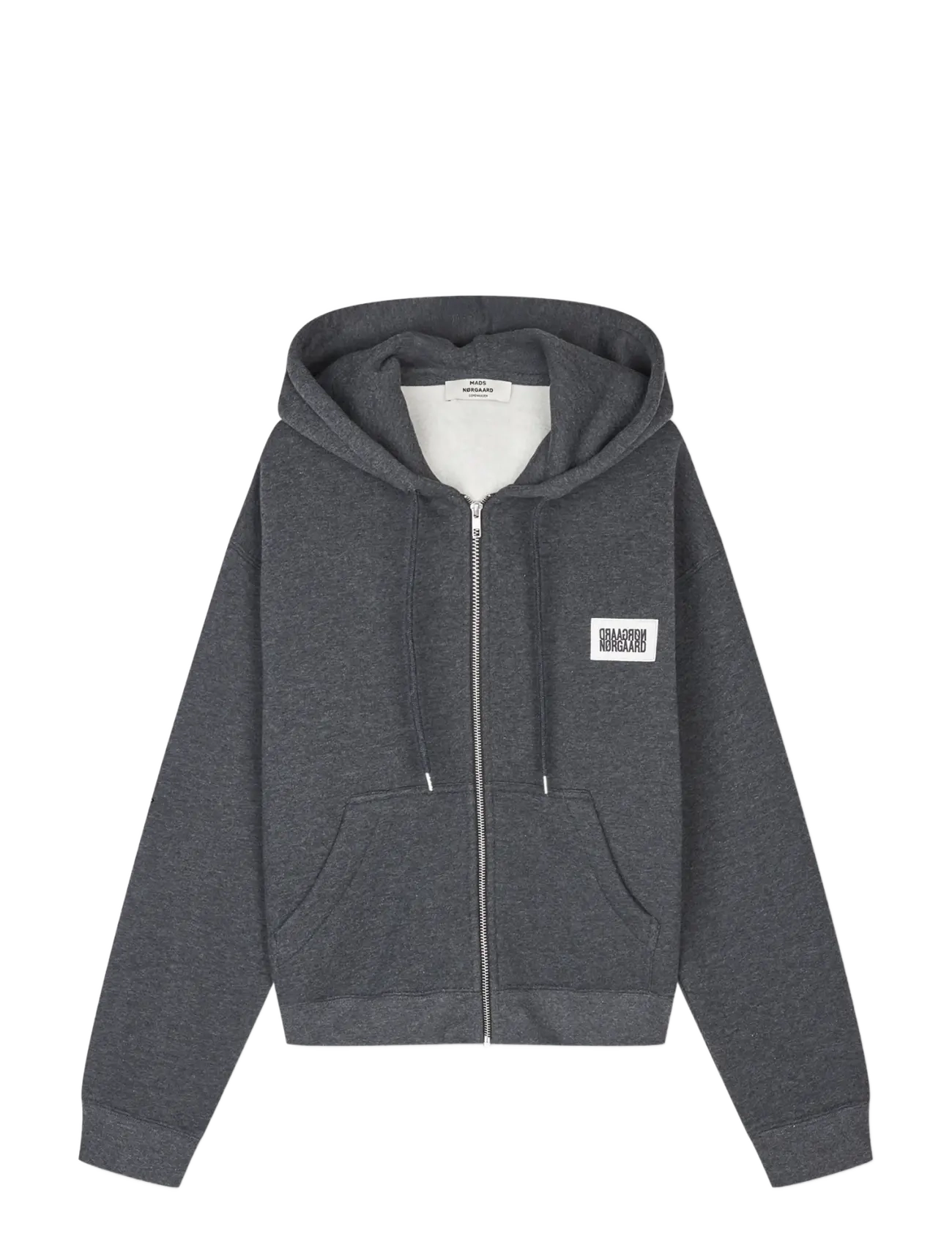 Mads Nørgaard Standard Bobo Hood Sweatshirt - Kapuzenpullover - DARK GREY MELANGE / grey