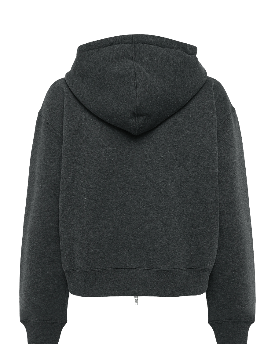 Mads Nørgaard - Standard Bobo Hood Sweatshirt - hoodies - dark grey melange - 2