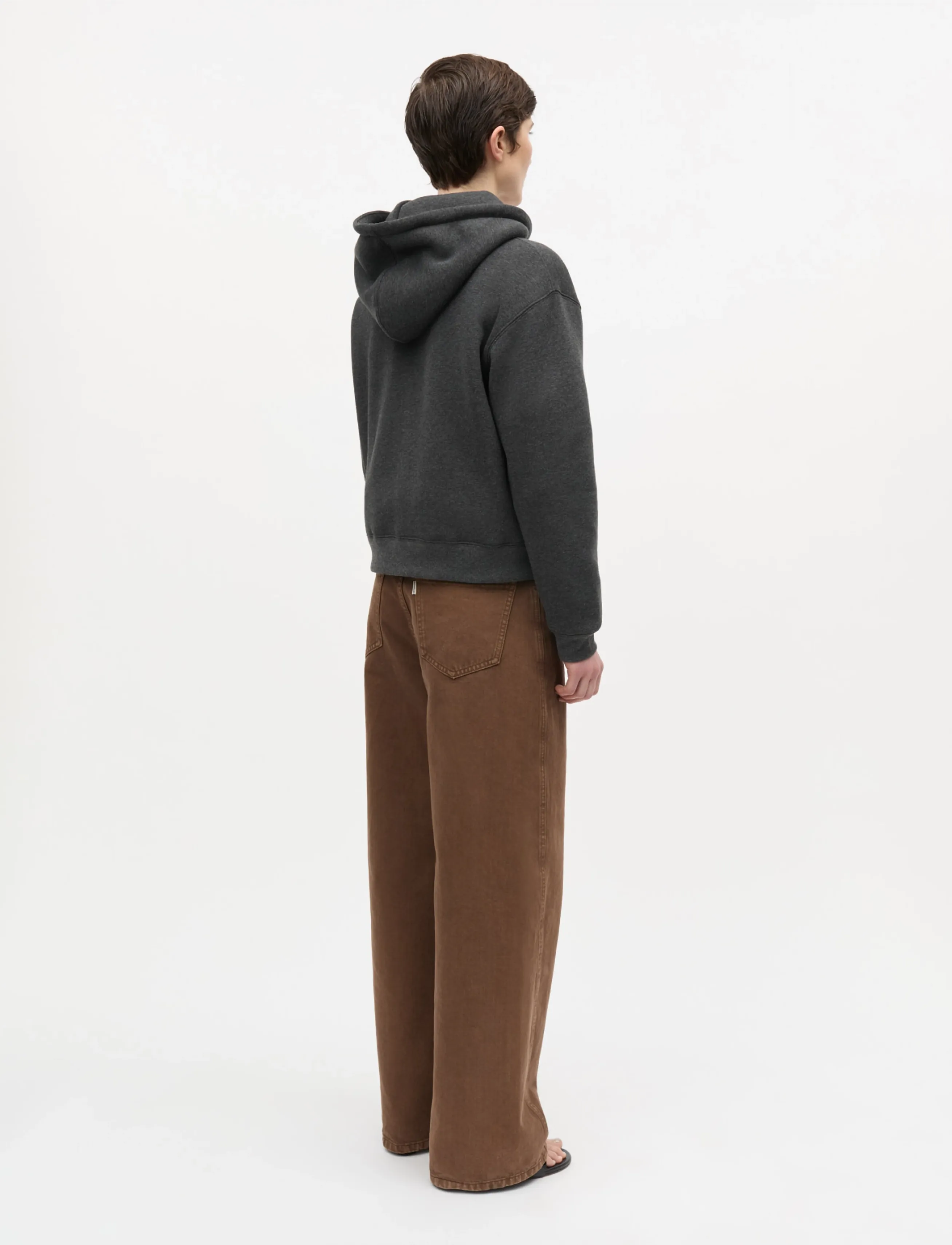 Mads Nørgaard - Standard Bobo Hood Sweatshirt - dark grey melange - 2