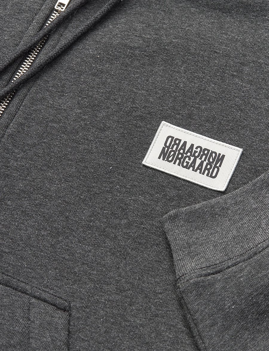 Mads Nørgaard - Standard Bobo Hood Sweatshirt - kapuzenpullover - dark grey melange - 3