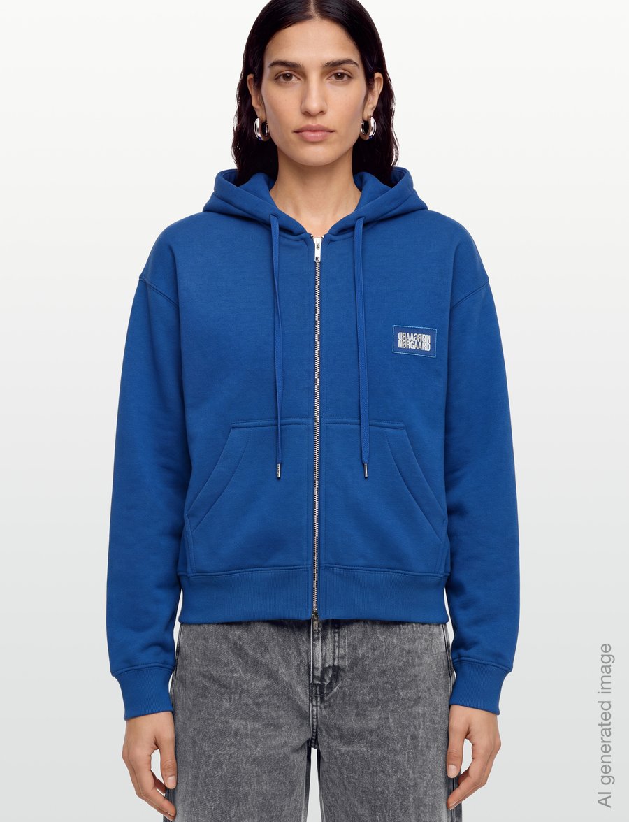 Mads Nørgaard - Standard Bobo Hood Sweatshirt - kapuutsiga pusad - lapis blue - 3
