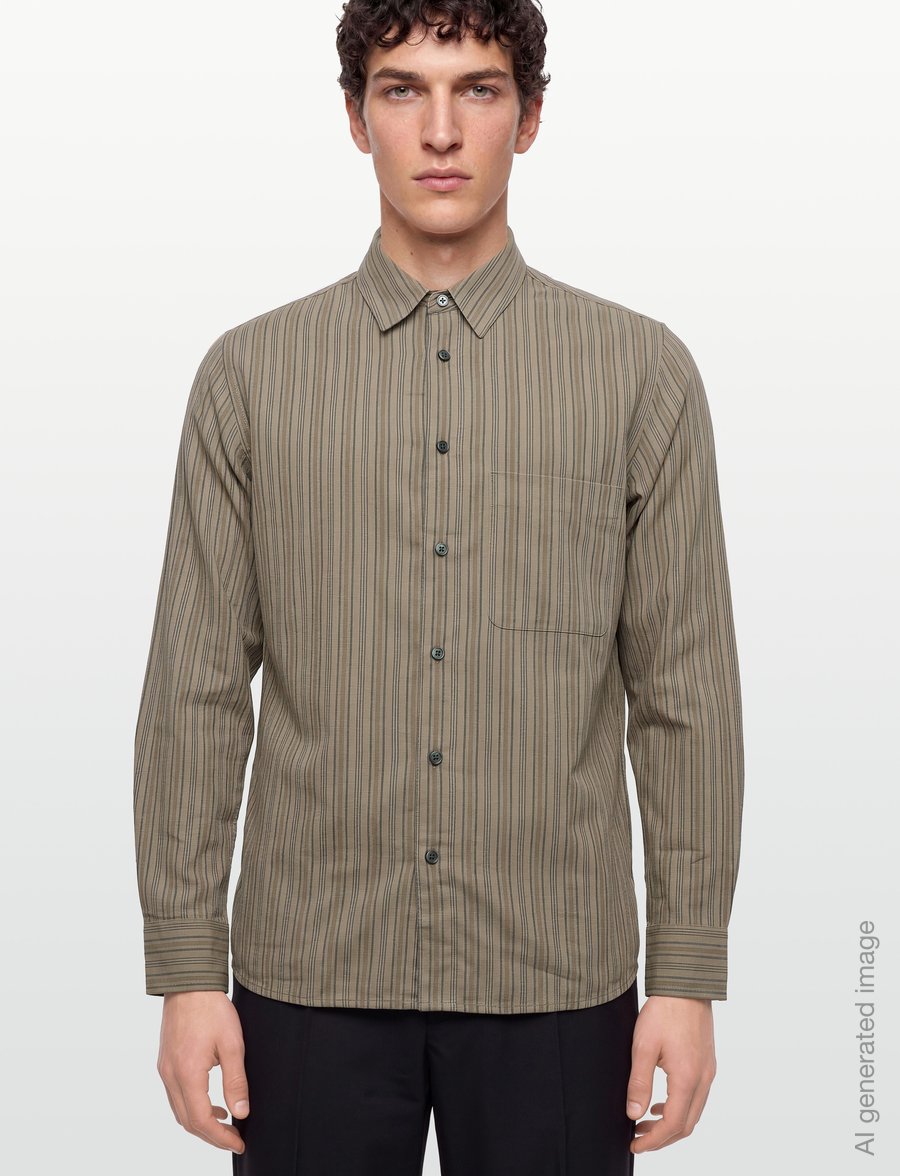 Mads Nørgaard - Flannel Stripe Sune Shirt - flanellskjortor - overland trek/sky captain/tama - 3